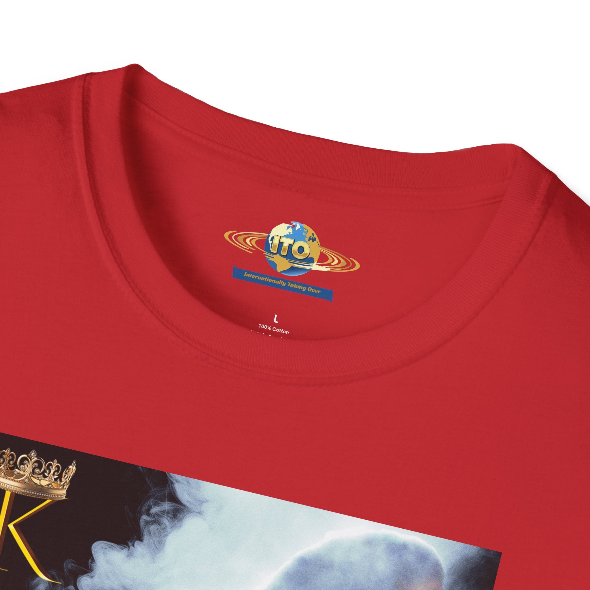 Abstract Cosmic Cat T-Shirt — Surreal Moon & Cat Art Tee