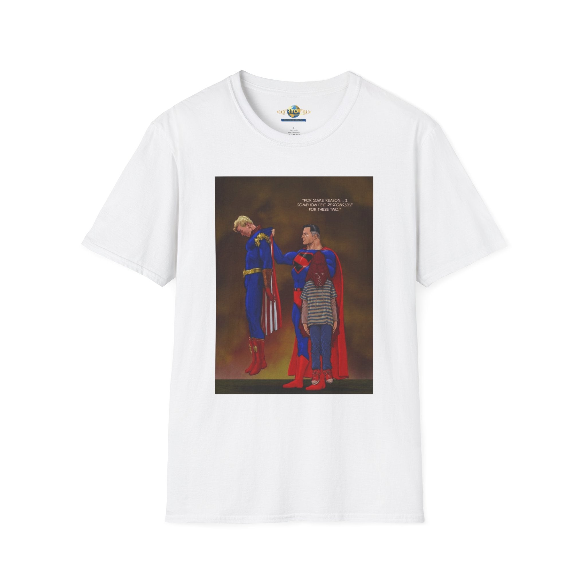 T-Shirt — Vintage Knight & Jester Illustration Tee ("We Were Just Like You")