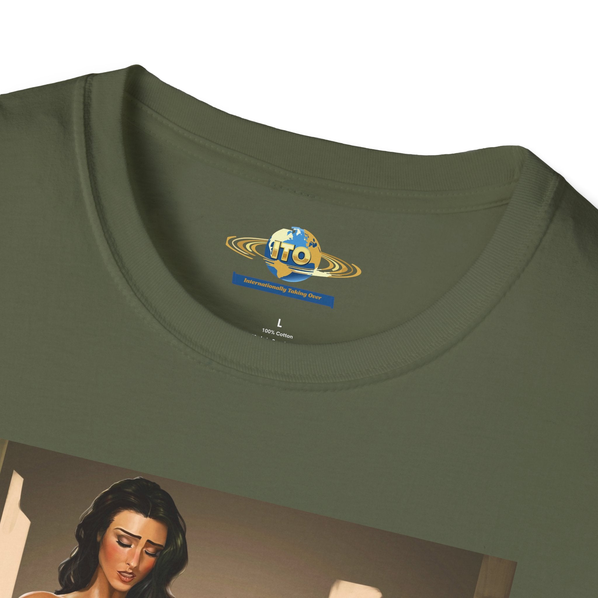 Graphic Art T-Shirt — Sensual Pinup Illustration Print