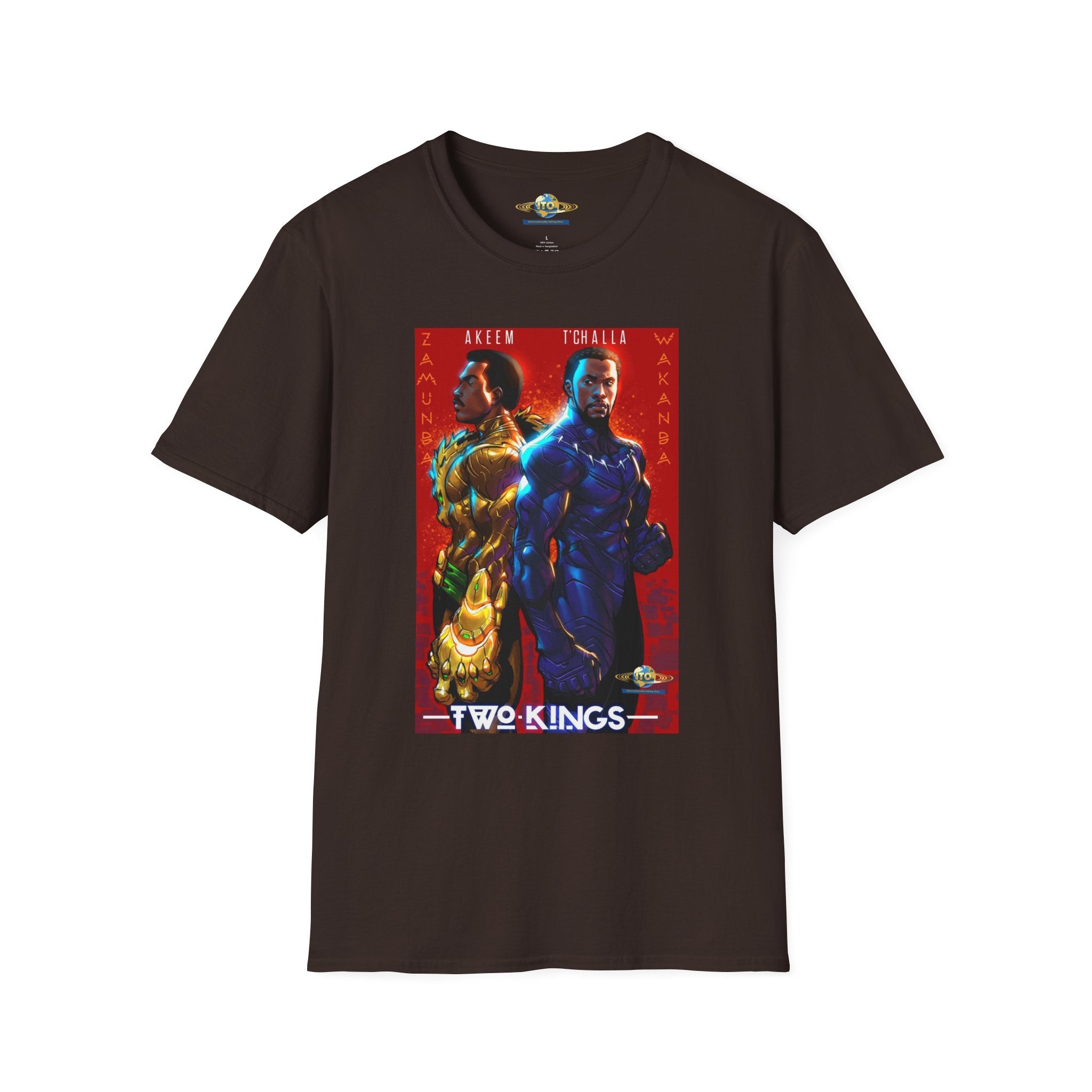 Two Kings Poster T-Shirt — Bold Afrocentric Duo Graphic Tee