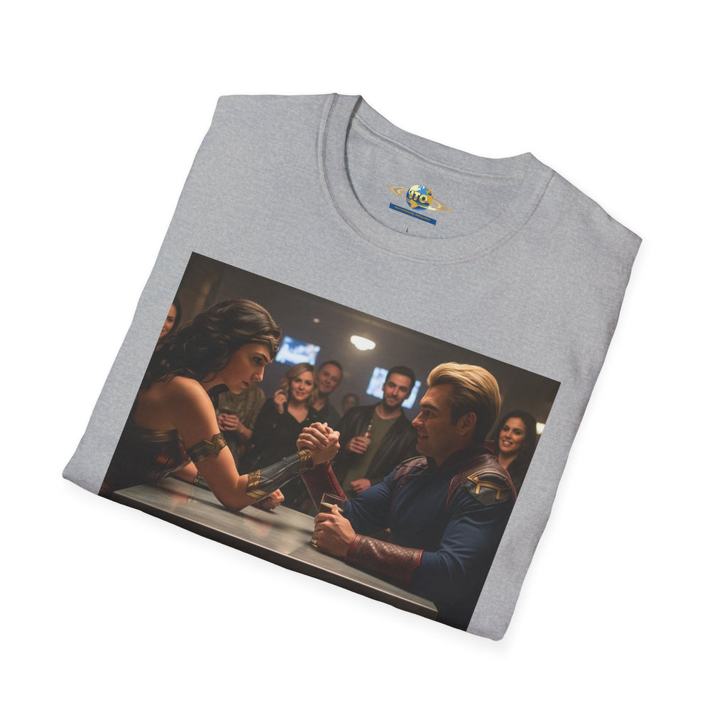 Arm Wrestling Scene Graphic T-Shirt