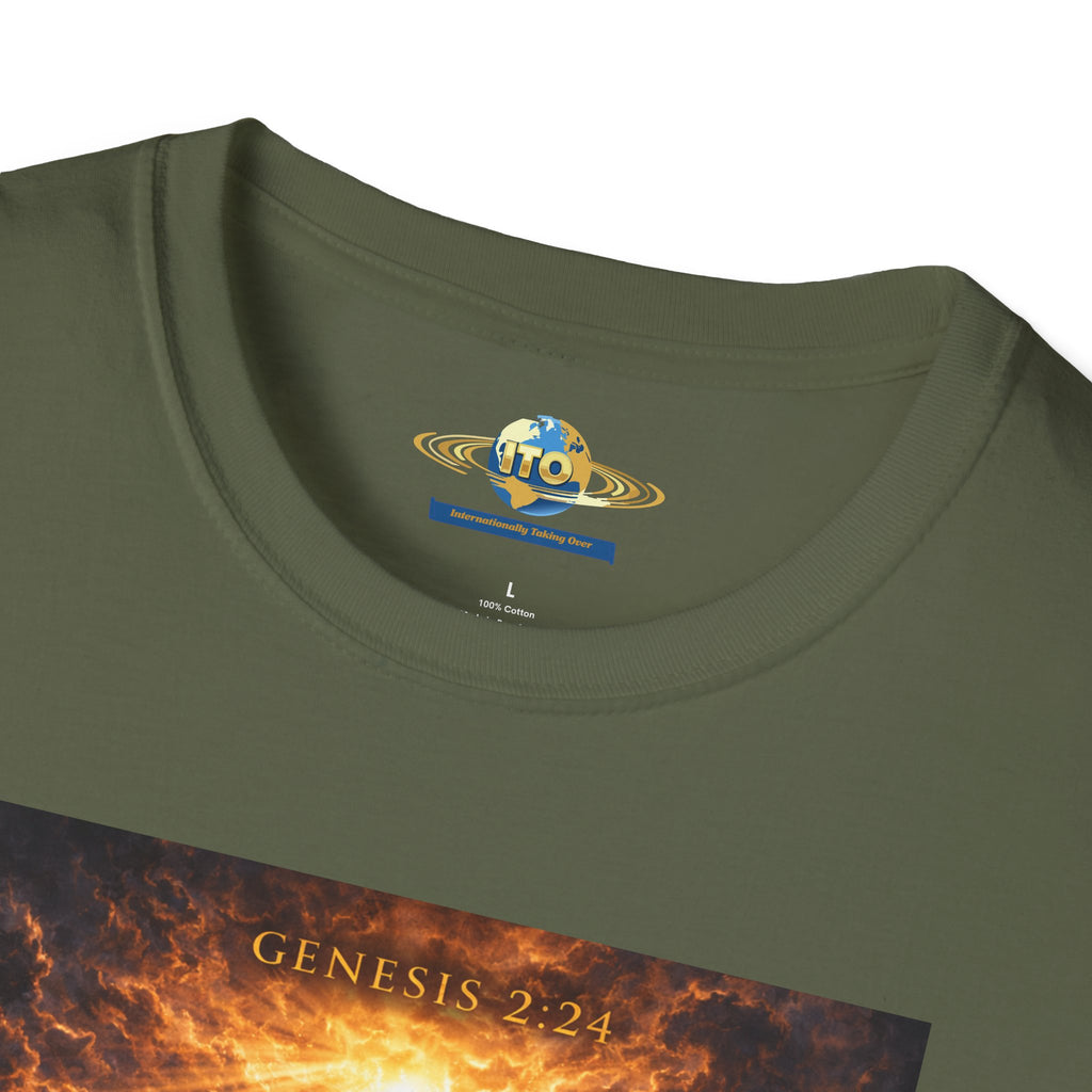 T-Shirt — "One Flesh" Romantic Couple Graphic Tee