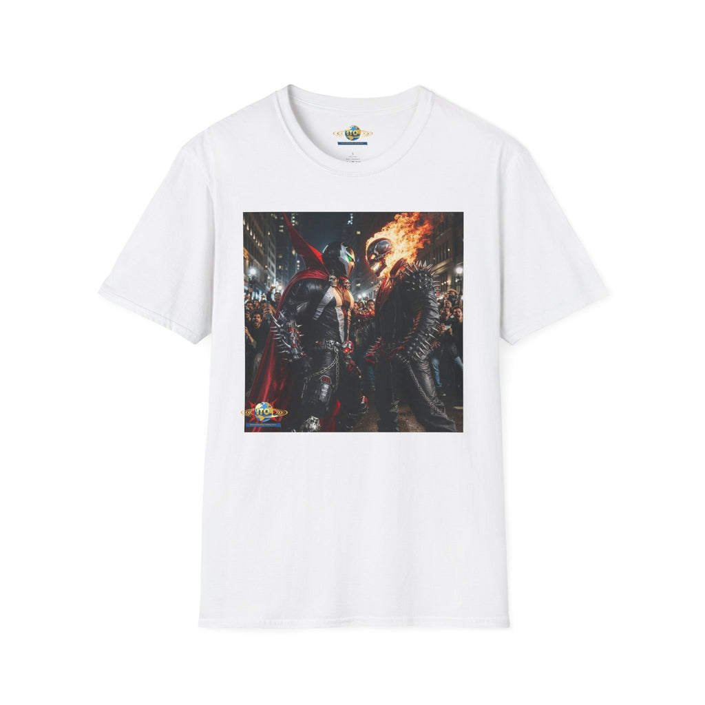 Ghost Rider vs. Mephisto Graphic T-Shirt — Fiery Superhero Battle Tee
