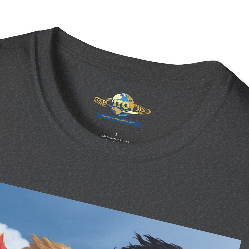 Superhero Tro T-Shirt — Vintage Flying Wonder Women Illustration