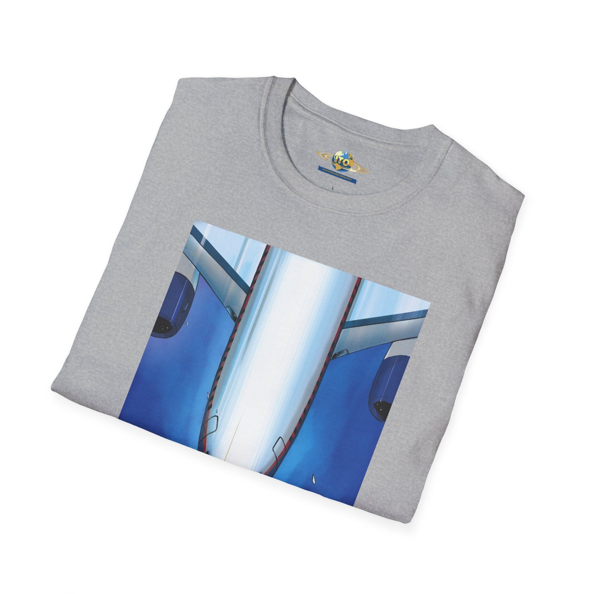 Airplane Nose Dive Graphic T-Shirt — Surreal Runway & Pilot Design