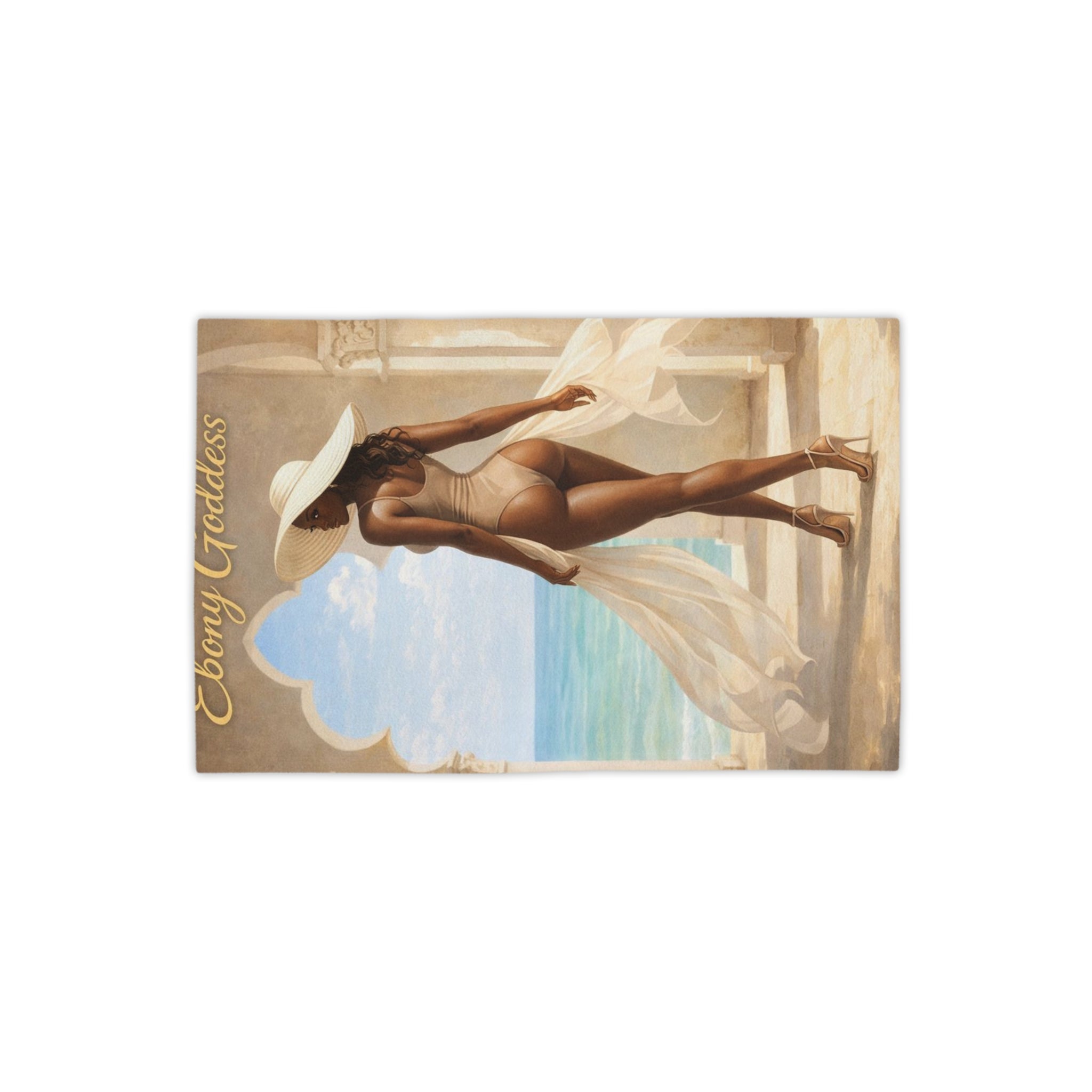 Ebony Goddess Beach Towel — Luxe Summer Swim Cover-Up Towel