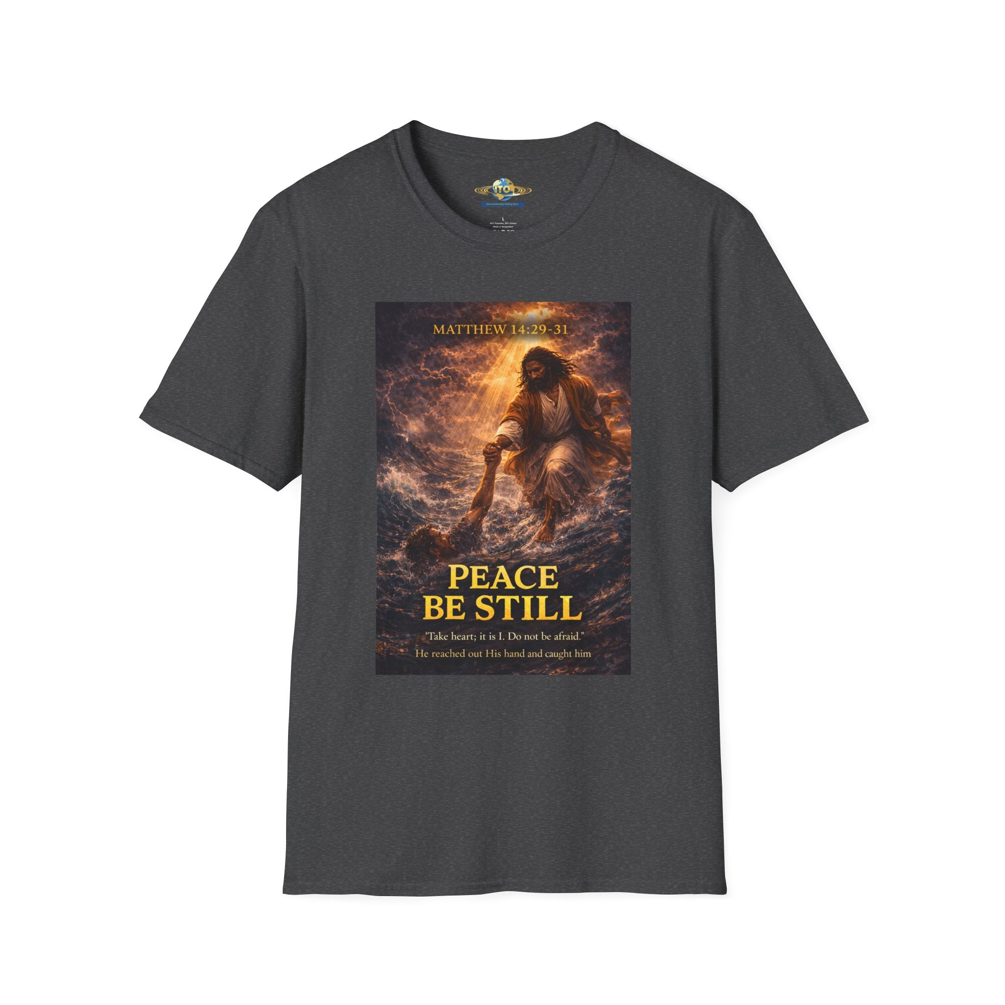 Peace Be Still T-Shirt — Inspirational Christian Jesus Graphic Tee