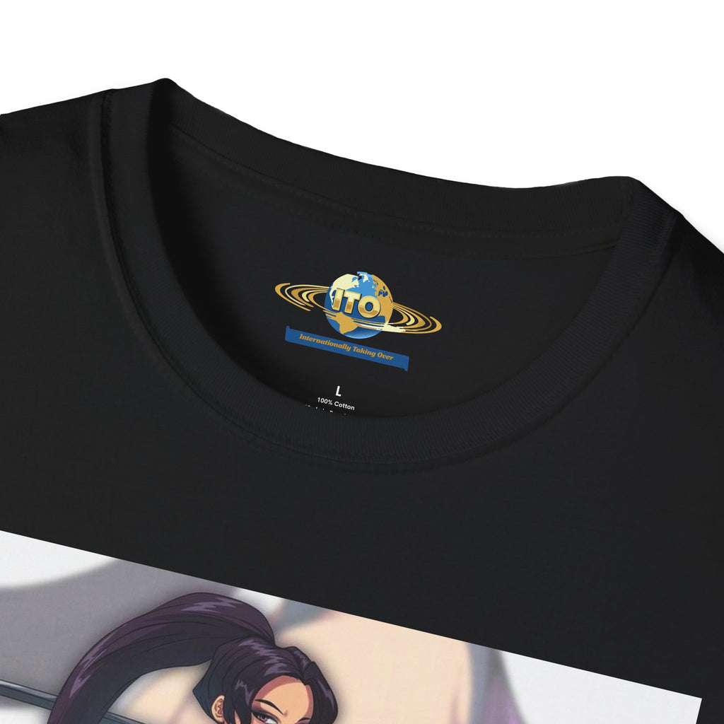 Anime Sorceress Graphic T-Shirt — Pink Energy Mage Illustration