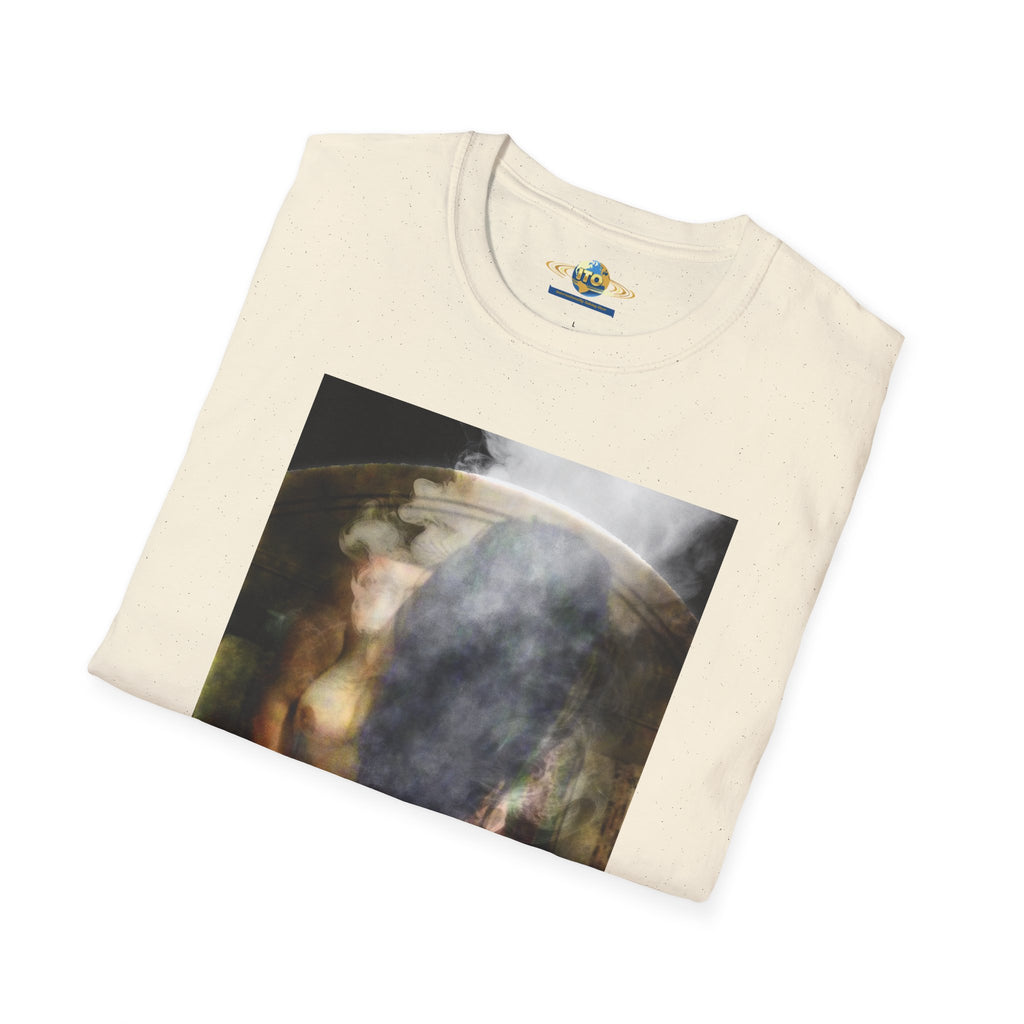Surreal Vintage Portrait T-Shirt — Smoky Renaissance Art Graphic Tee