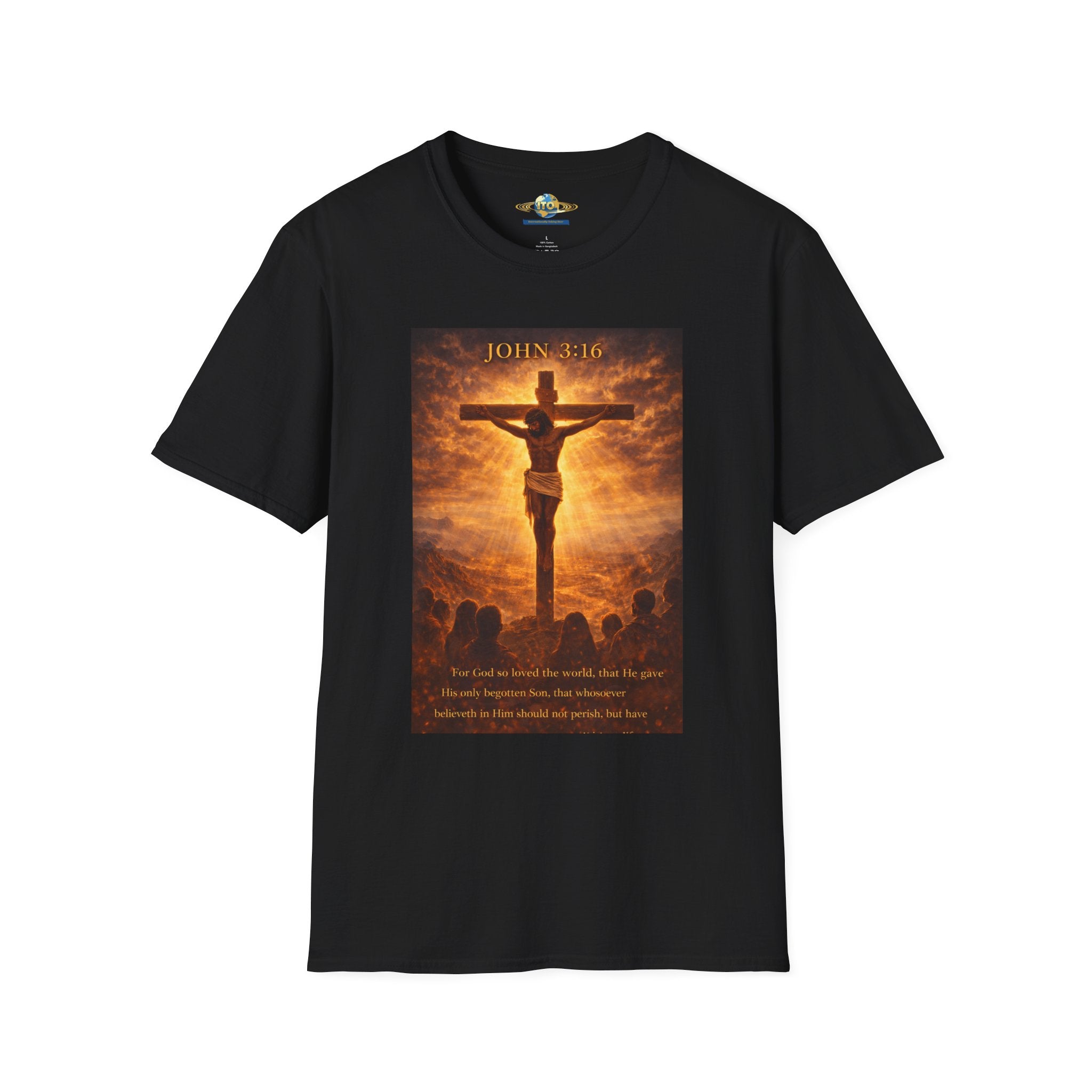 Crucifixion John 3:16 Christian T-Shirt — Inspirational Gospel Tee