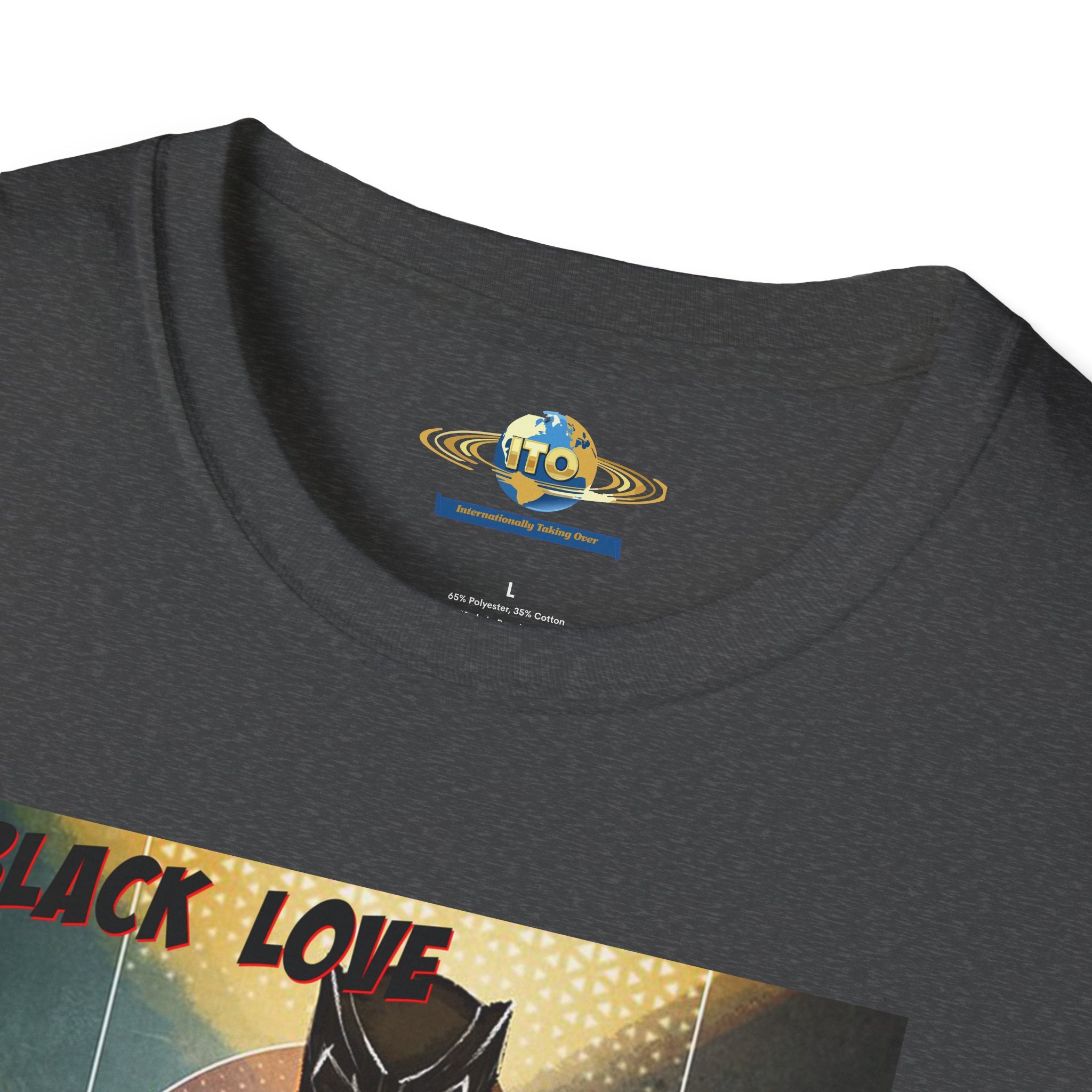 Black Love Poster T-Shirt — Afrocentric Black Panther & Queen Graphic Tee