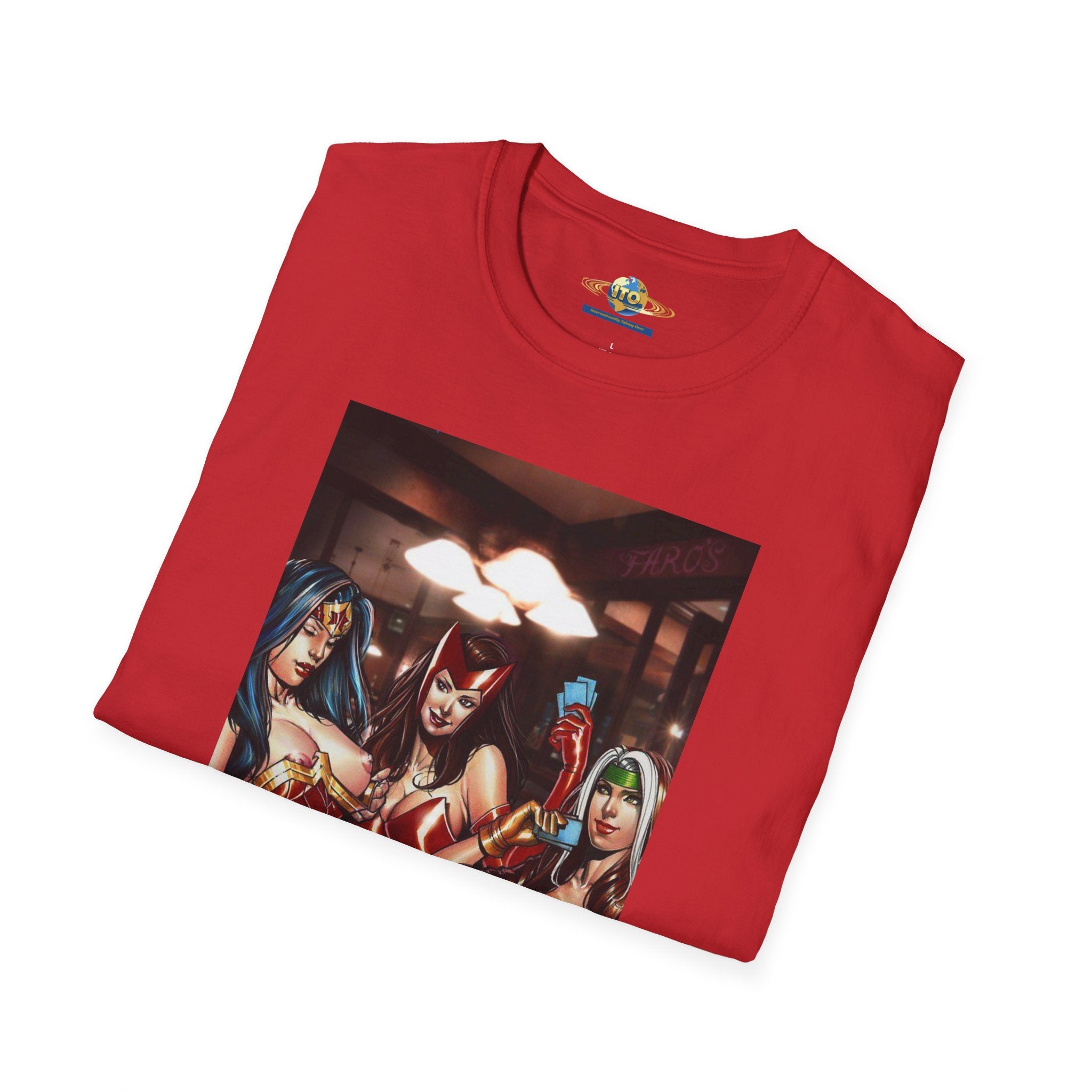 Graphic Tee — Pinup Superhero Ladies Poker Night Illustration