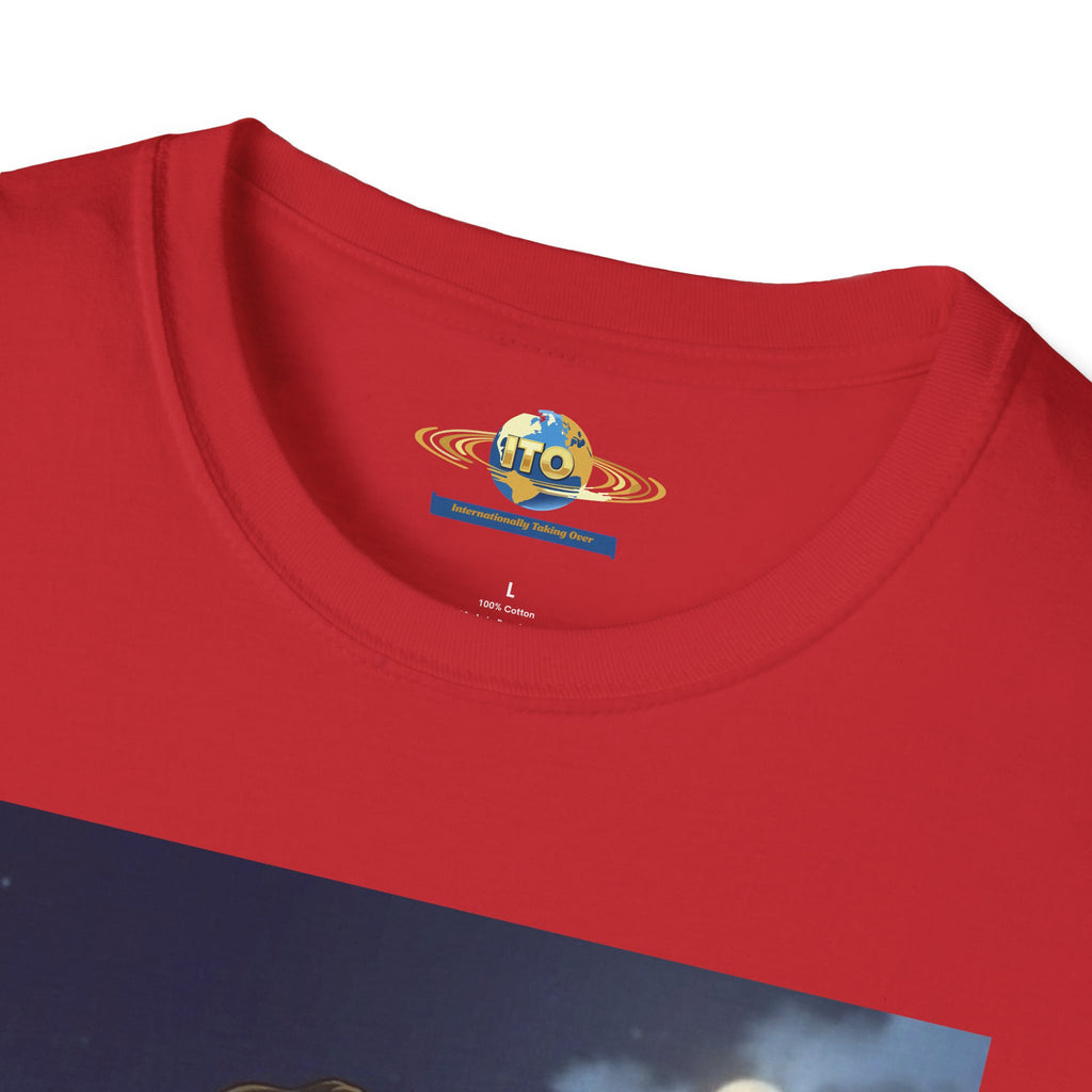 Wonder Woman & Superman Romantic Illustration T-Shirt — Night Sky Couples Tee