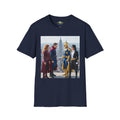 Superhero Team Photo T‑Shirt — Vintage City Rooftop Graphic Tee