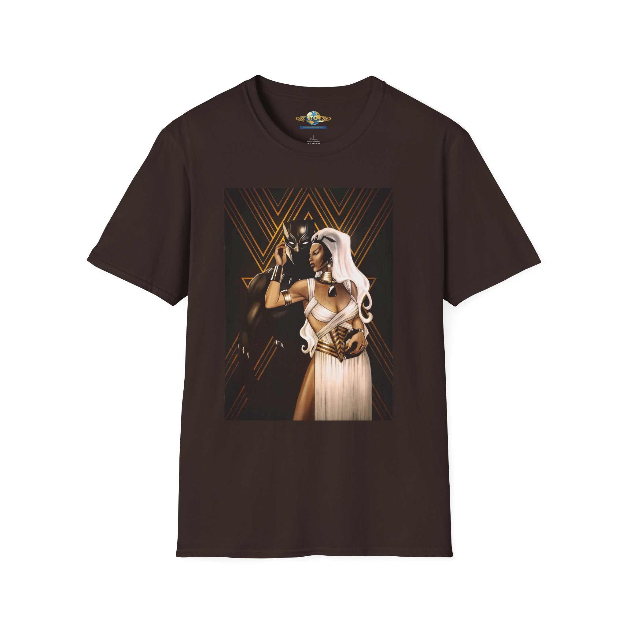 Black love Art T-Shirt — Gold Art Deco Oracle Illustration