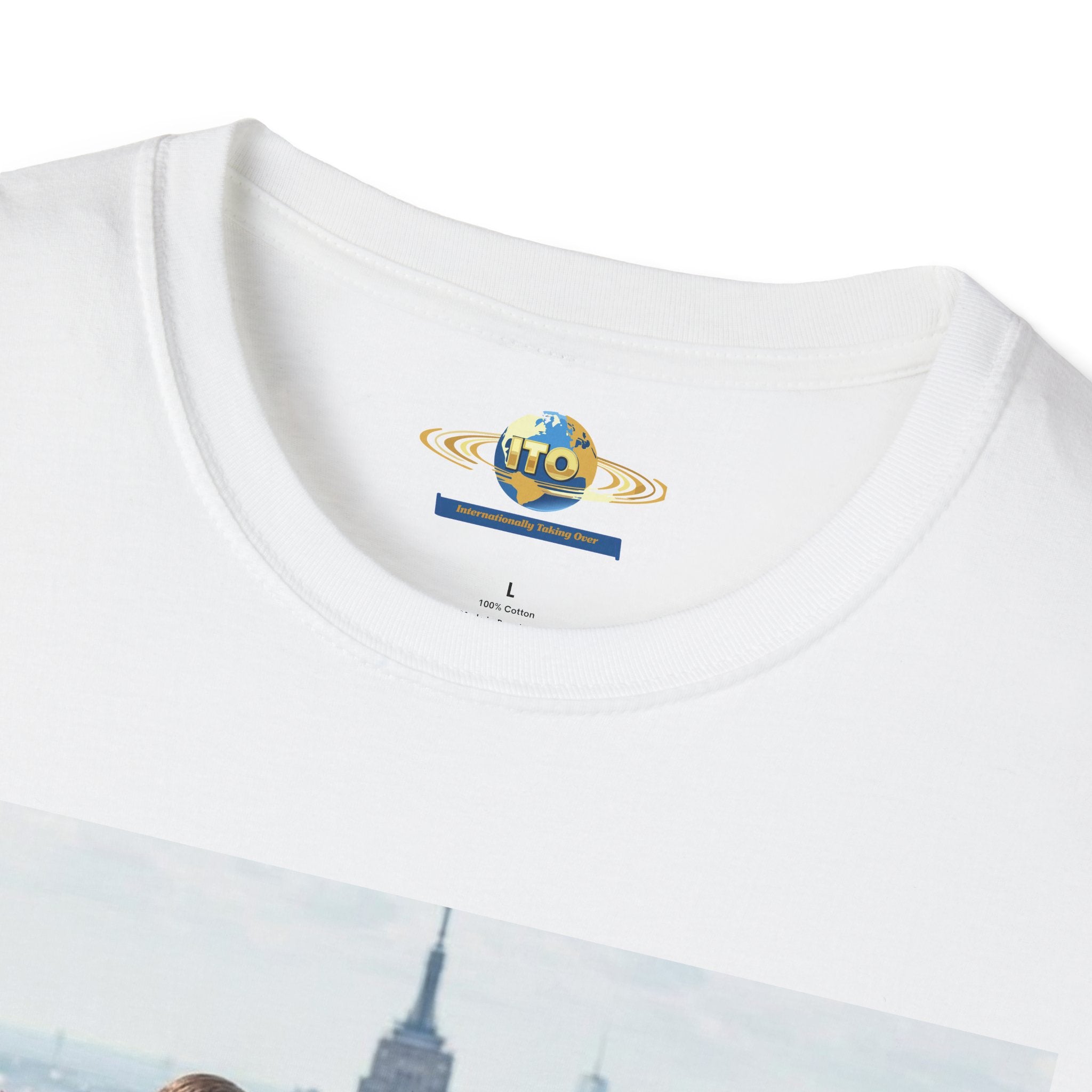 Superhero Team Photo T‑Shirt — Vintage City Rooftop Graphic Tee