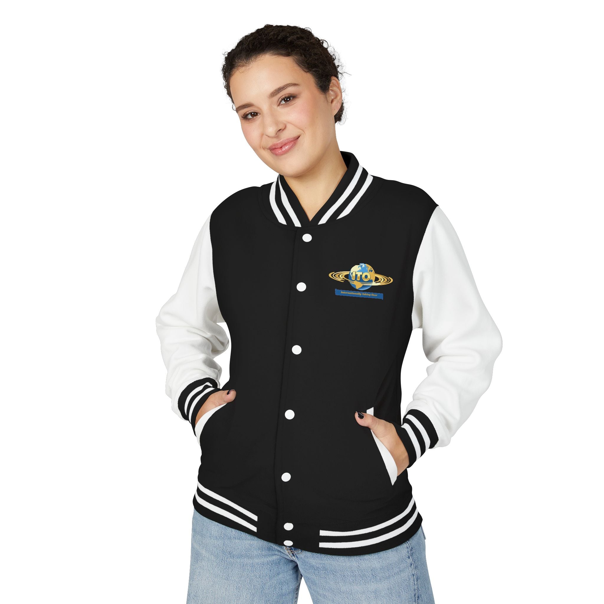 Letterman Jacket — UTO Interplanetary Travel Club Logo Varsity Jacket