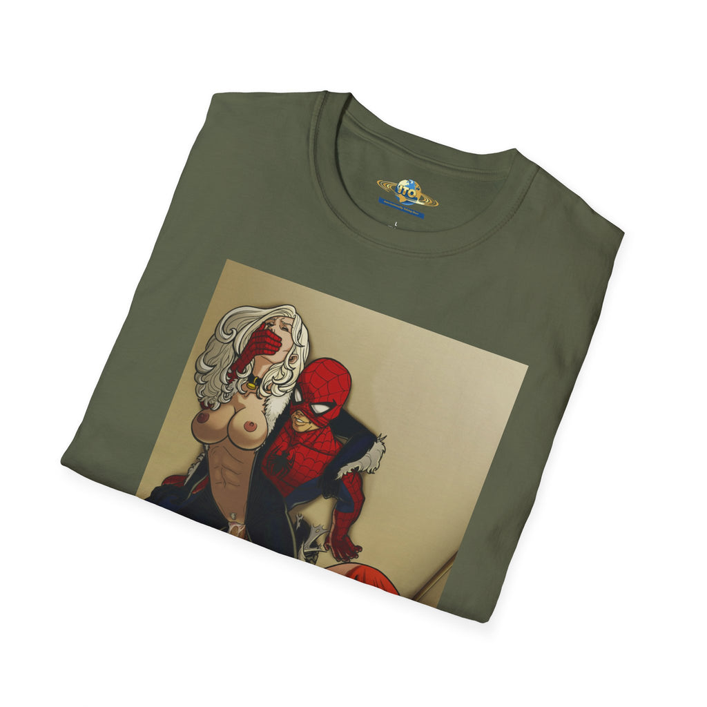 Spider Hero Comic Art T-Shirt — Web-Slinging Scene Graphic Tee