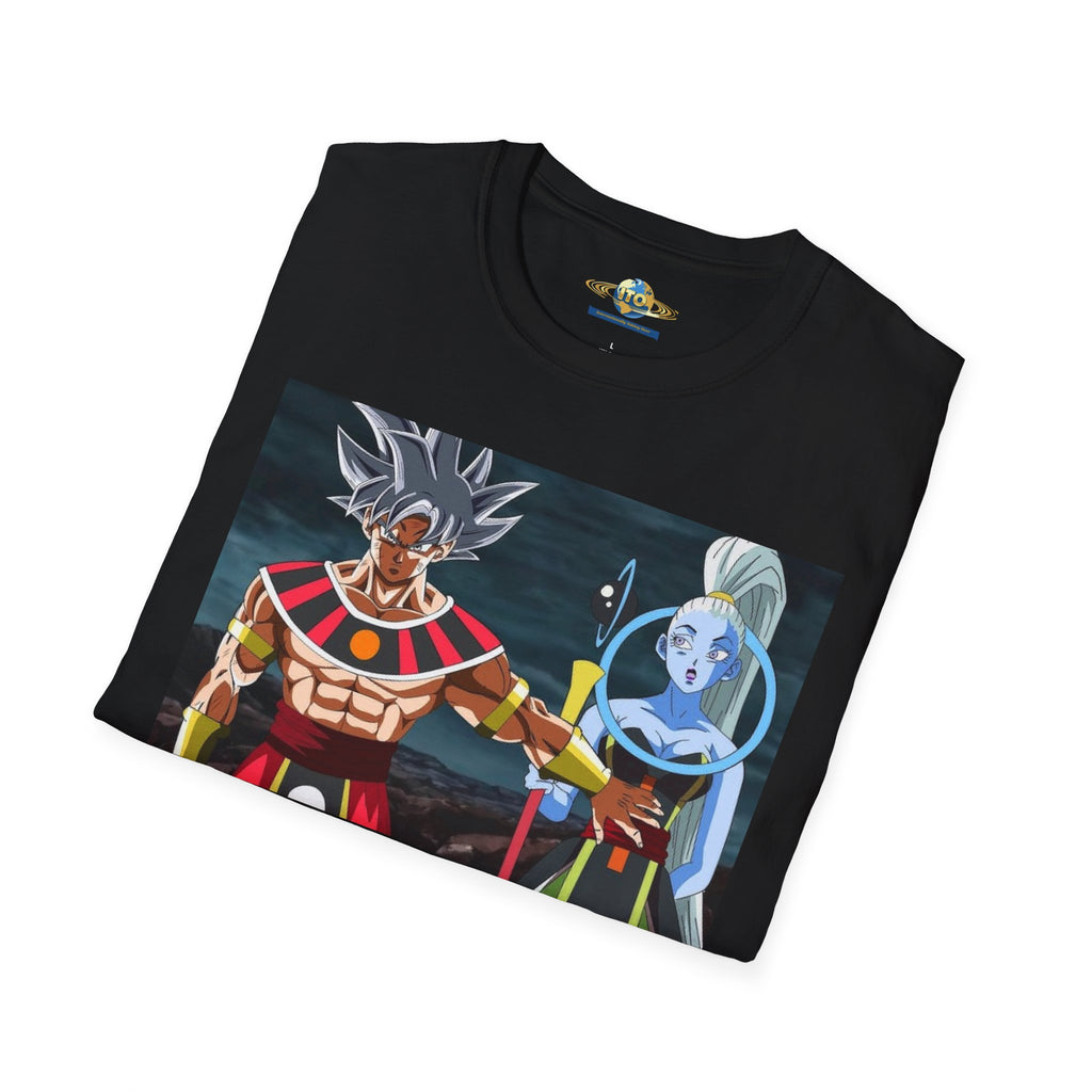 Anime God Duo T-Shirt — Fiery Saiyan & Divine Companion Graphic Tee