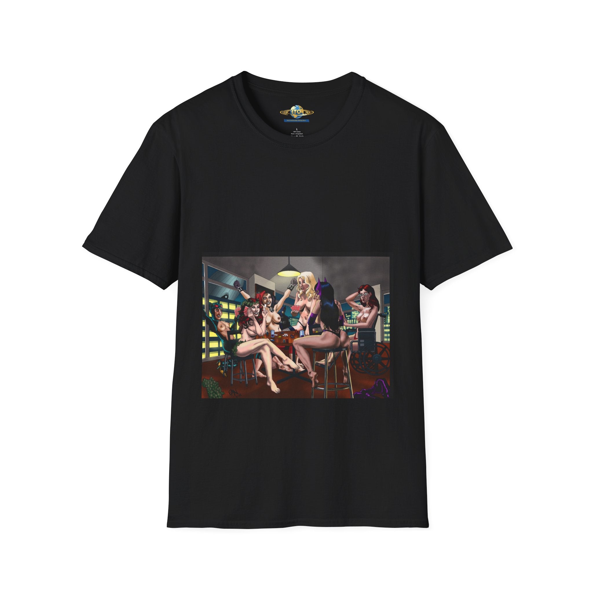 Pin-Up Casino Night T-Shirt — Retro Glamour Women Poker Art Tee