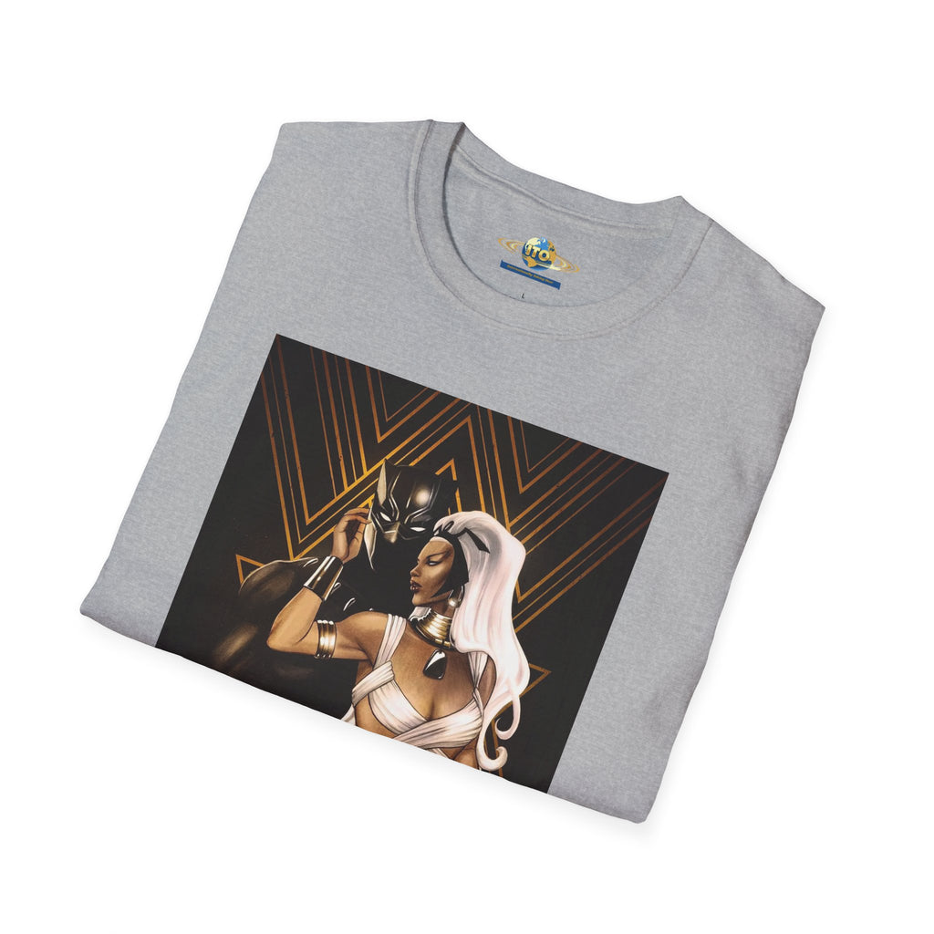 Black love Art T-Shirt — Gold Art Deco Oracle Illustration