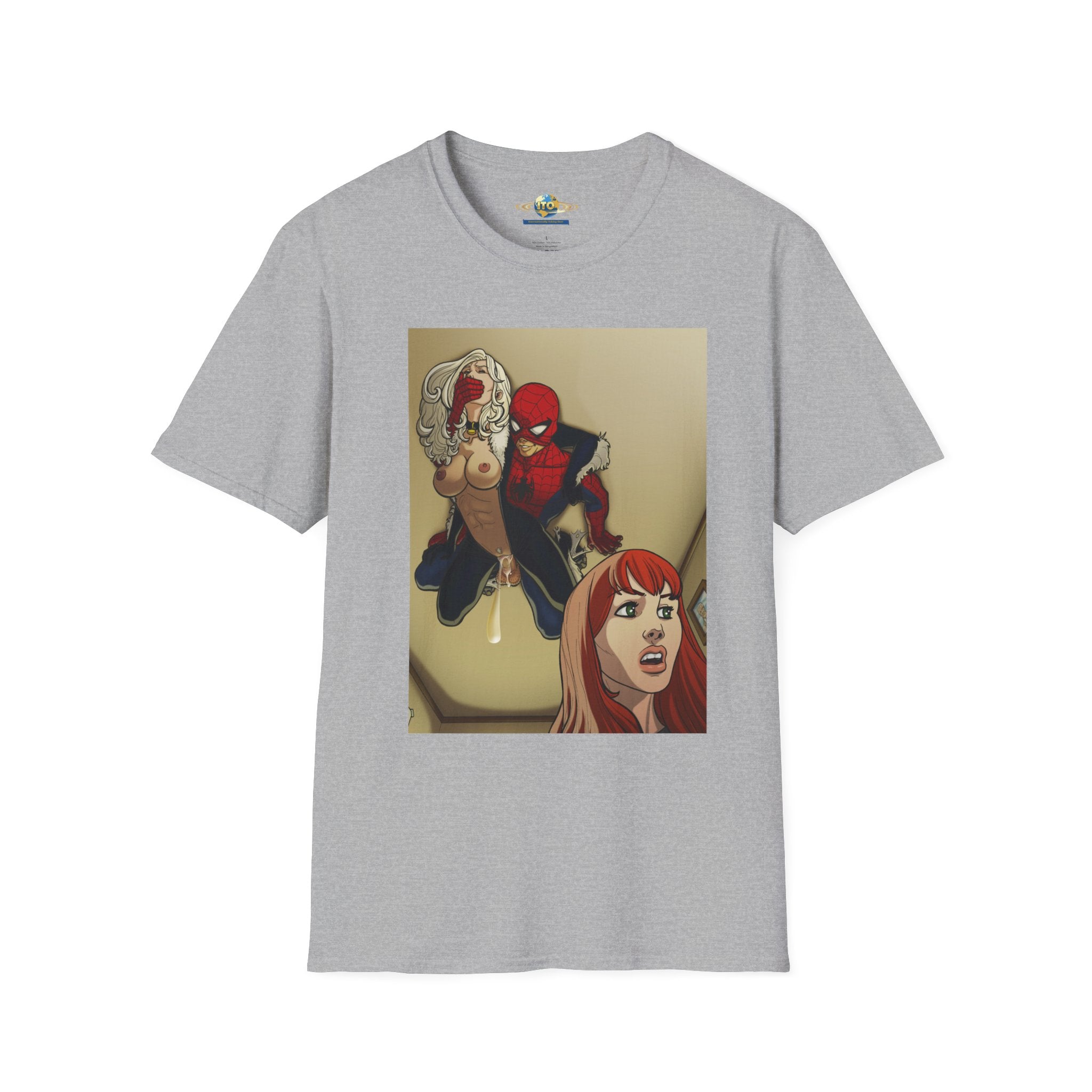 Spider Hero Comic Art T-Shirt — Web-Slinging Scene Graphic Tee