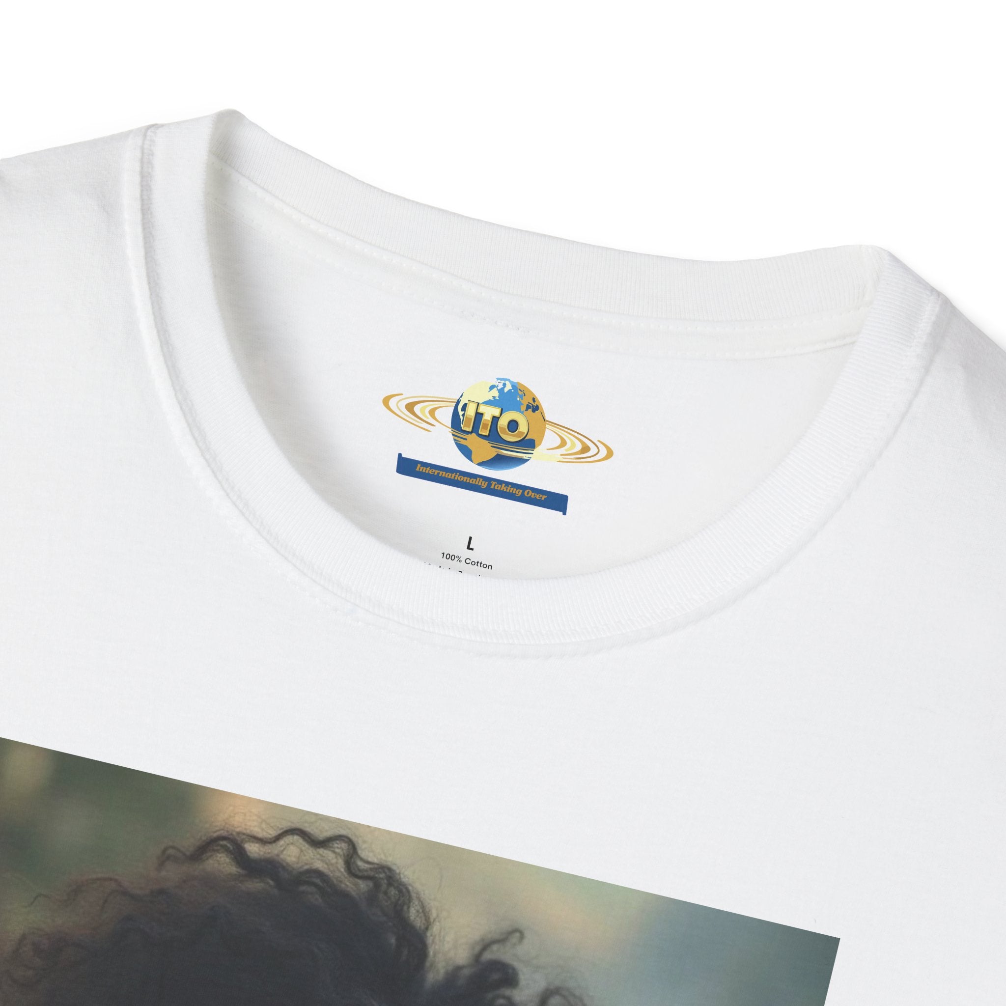 Wonder Warrior Photo T-Shirt — Bold Afro Superhero Portrait Tee