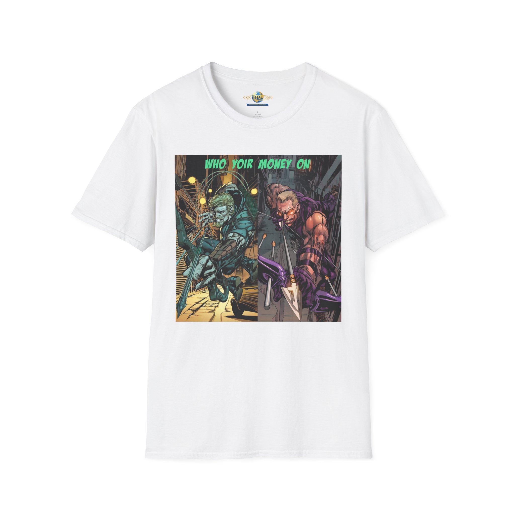 Graphic T‑Shirt — 'Who You Moving On' Cyberpunk Comic Art Tee