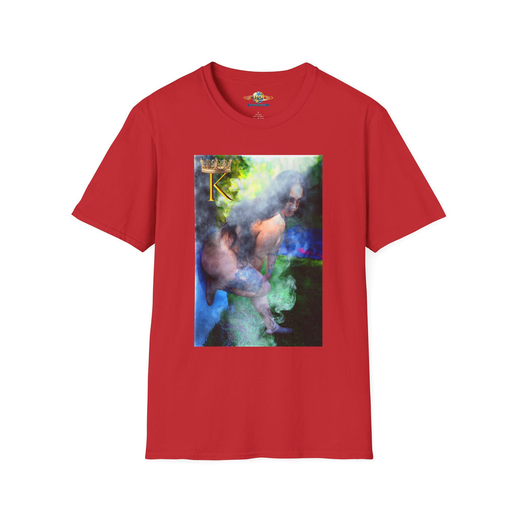 Surreal Smoke Portrait T-Shirt — Ethereal Figure Art Tee