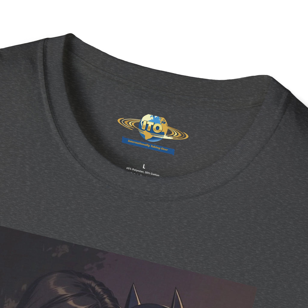 Batman & Wonder Woman Portrait T‑Shirt — Romantic Superhero Art Tee