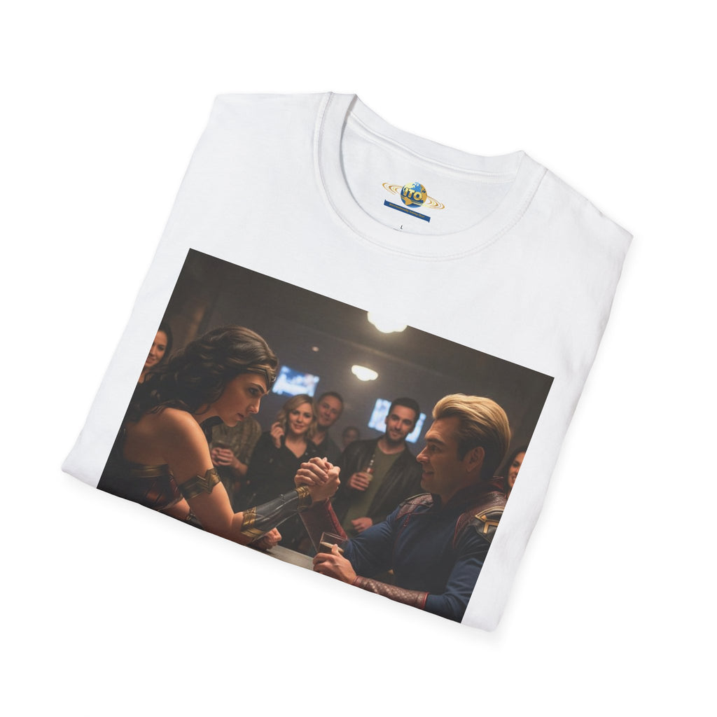 Arm Wrestling Photo T-Shirt – Vintage Barroom Match Graphic Tee