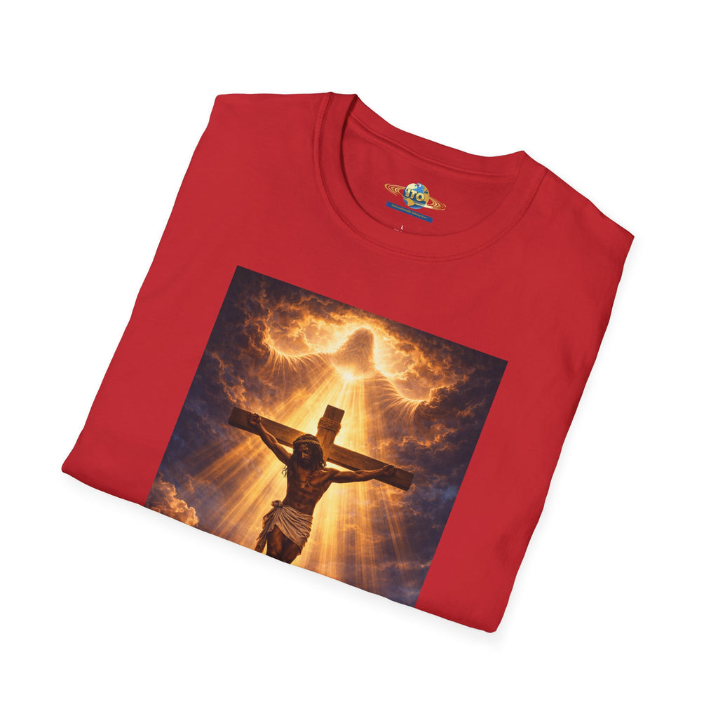 Crucifixion Jesus T-Shirt — 'He Is Risen' Inspirational Christian Tee