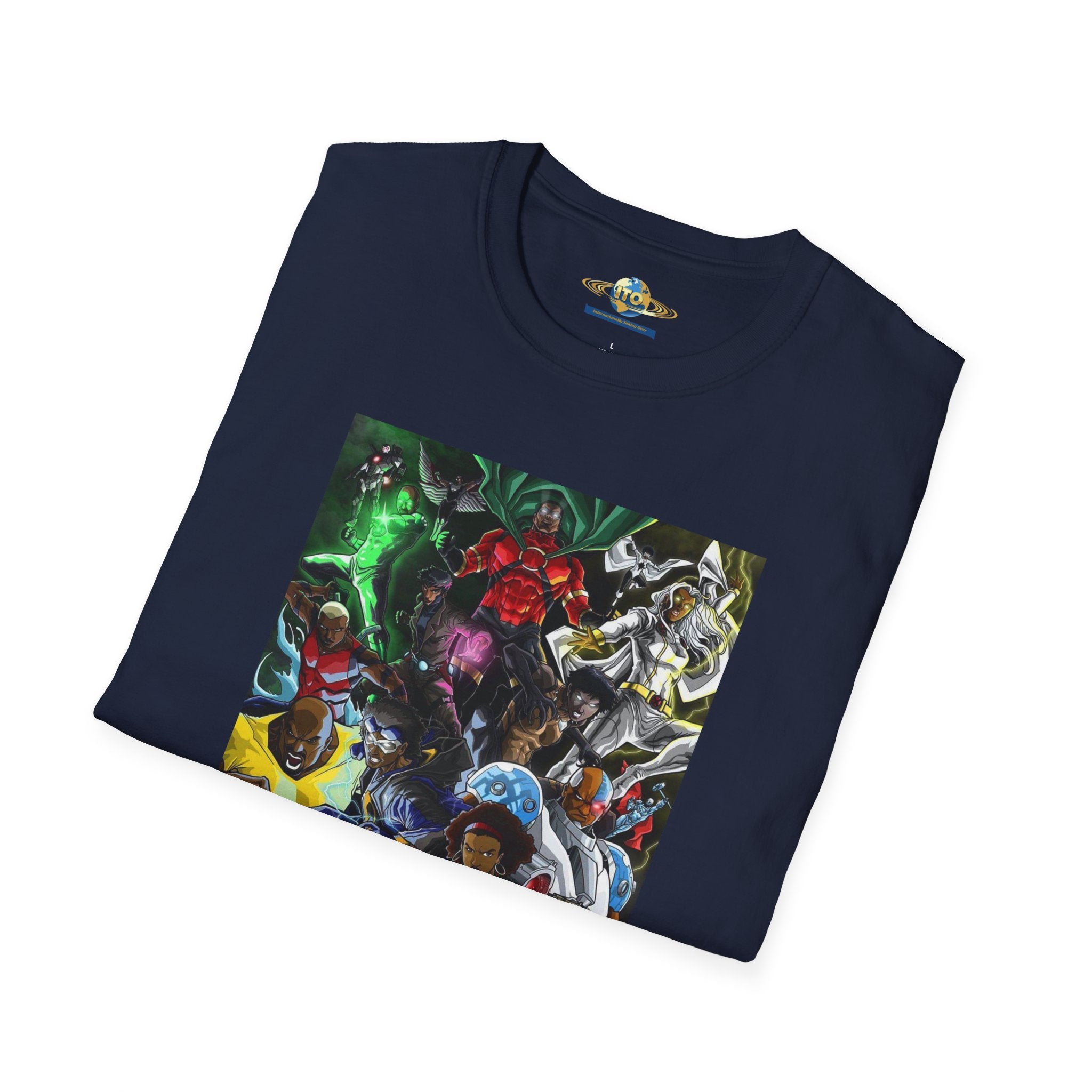 Anime Mecha Heroes T‑Shirt — Retro Sci‑Fi Robot Battle Graphic Tee