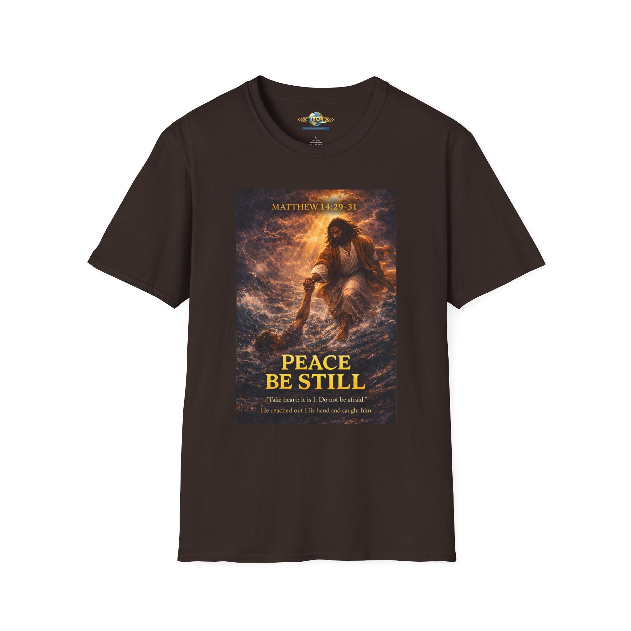 Peace Be Still T-Shirt — Inspirational Christian Jesus Graphic Tee