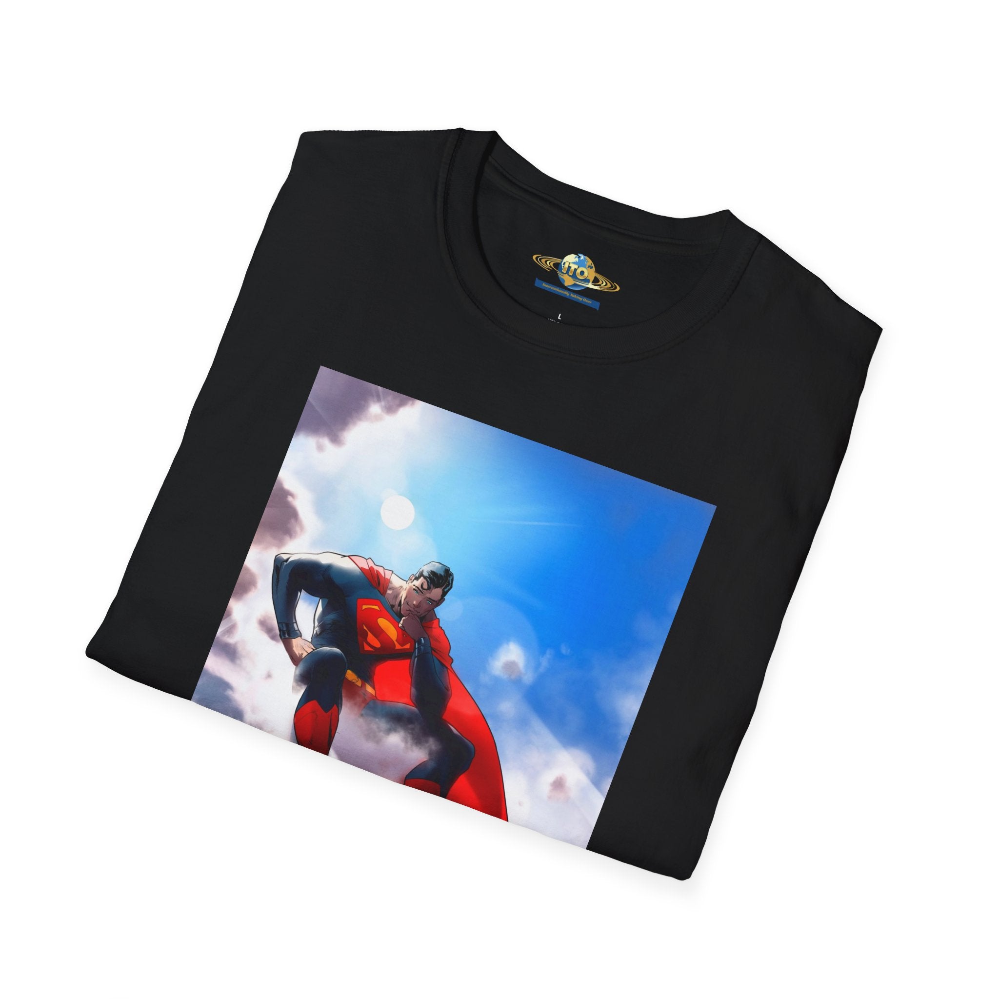 Superhero Cape Graphic T-Shirt — Soaring Hero Design