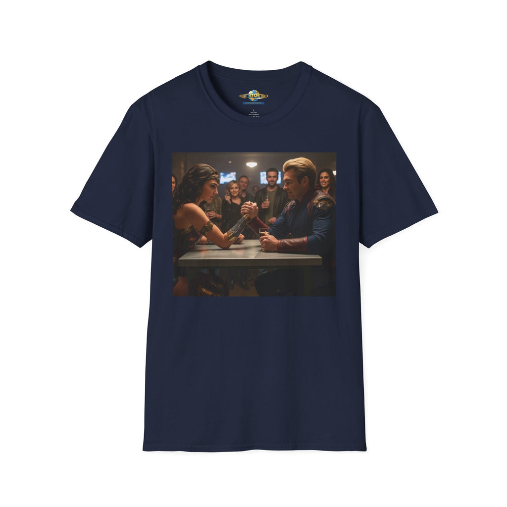 Arm Wrestling Scene Graphic T-Shirt