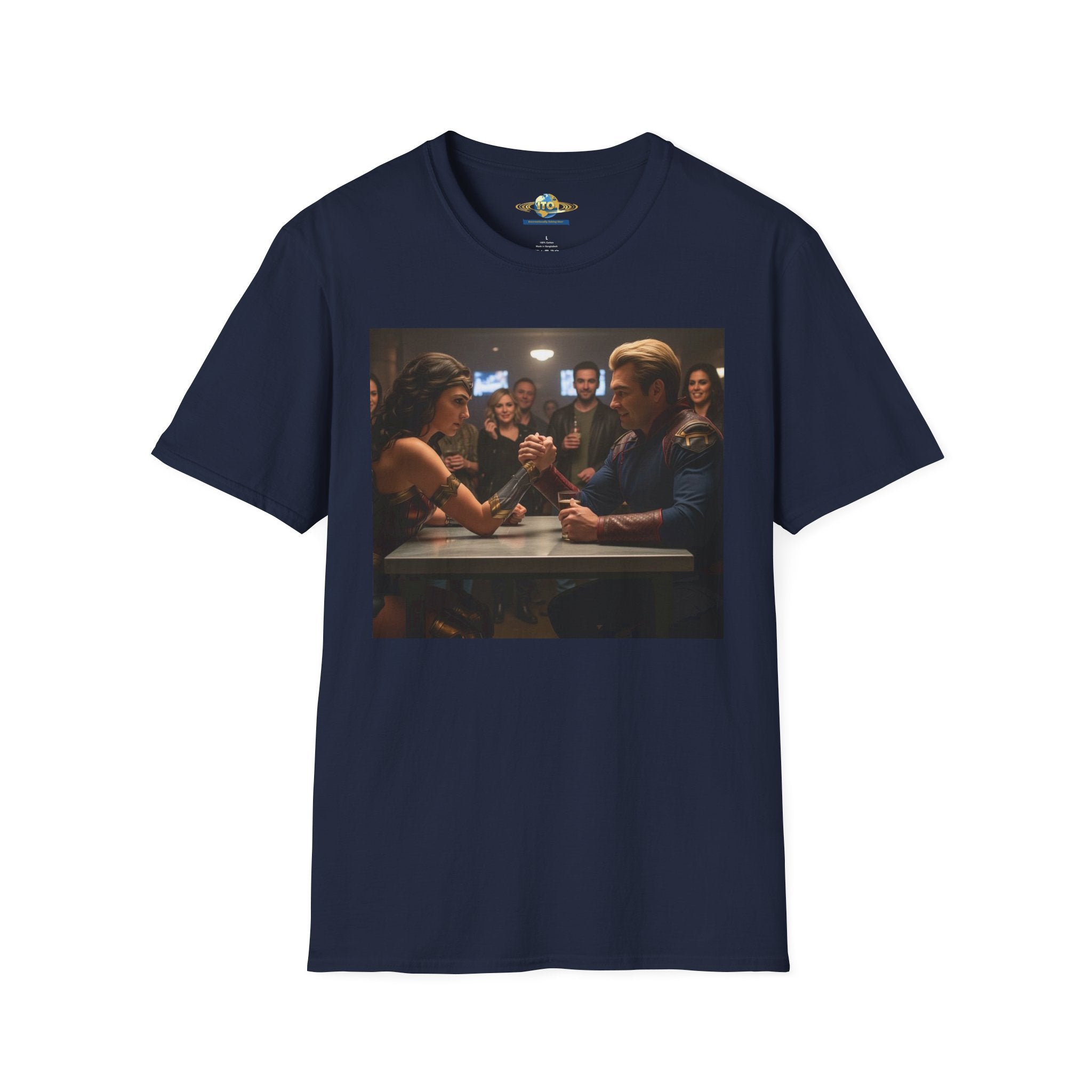 Arm Wrestling Scene Graphic T-Shirt