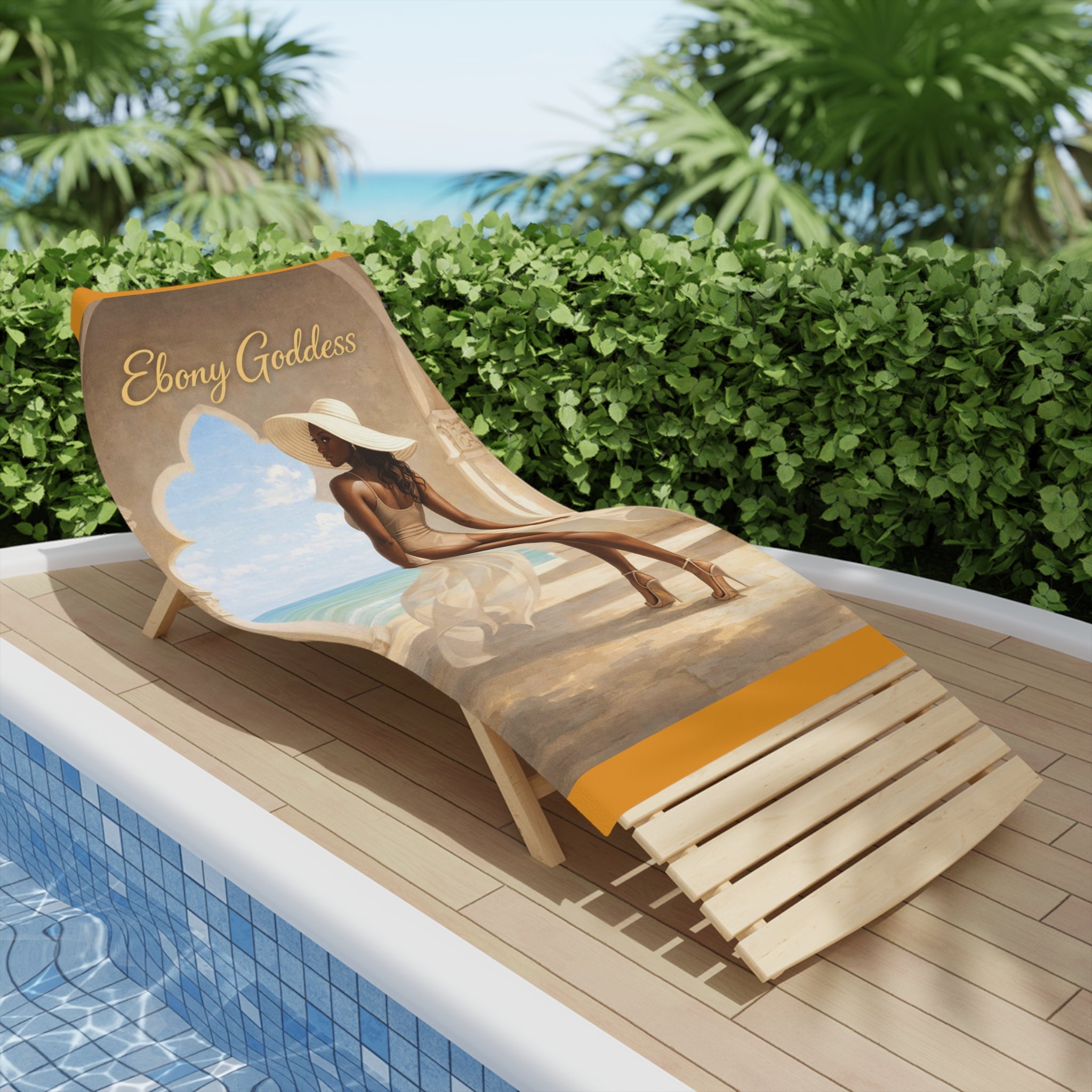 Ebony Goddess Beach Towel — Luxe Summer Swim Cover-Up Towel