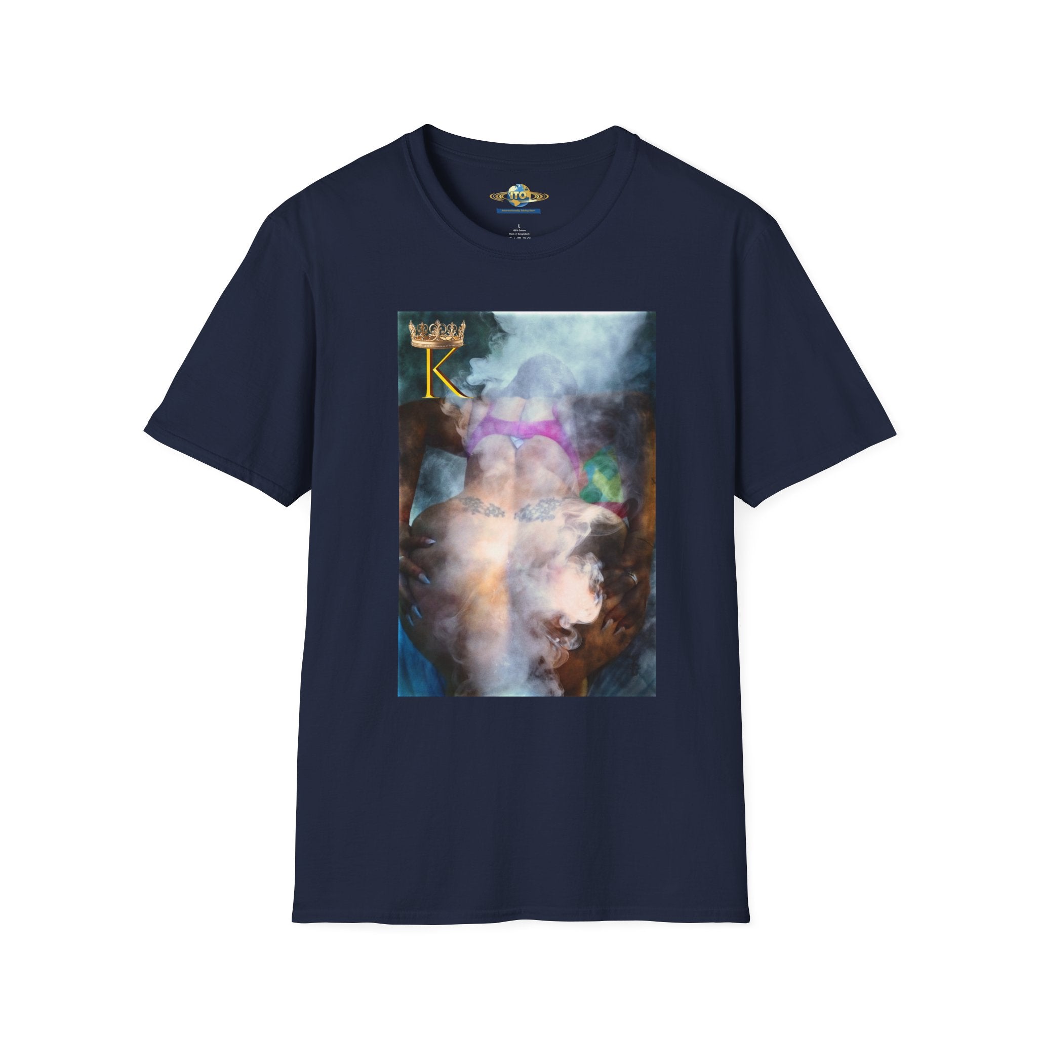 Abstract Cosmic Portrait T-Shirt — Colorful Nebula Art Graphic Tee