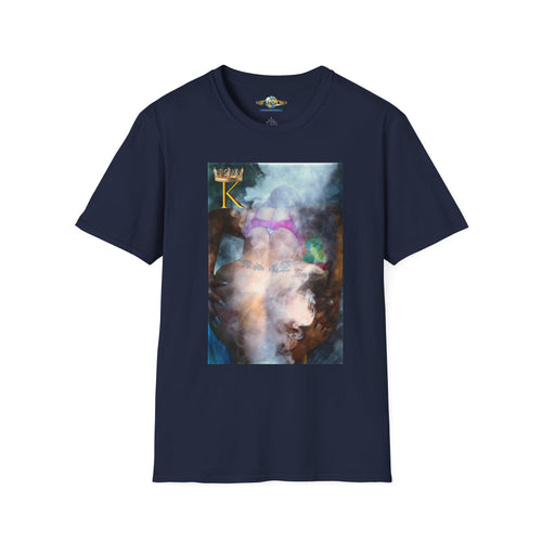 Abstract Cosmic Portrait T-Shirt — Colorful Nebula Art Graphic Tee
