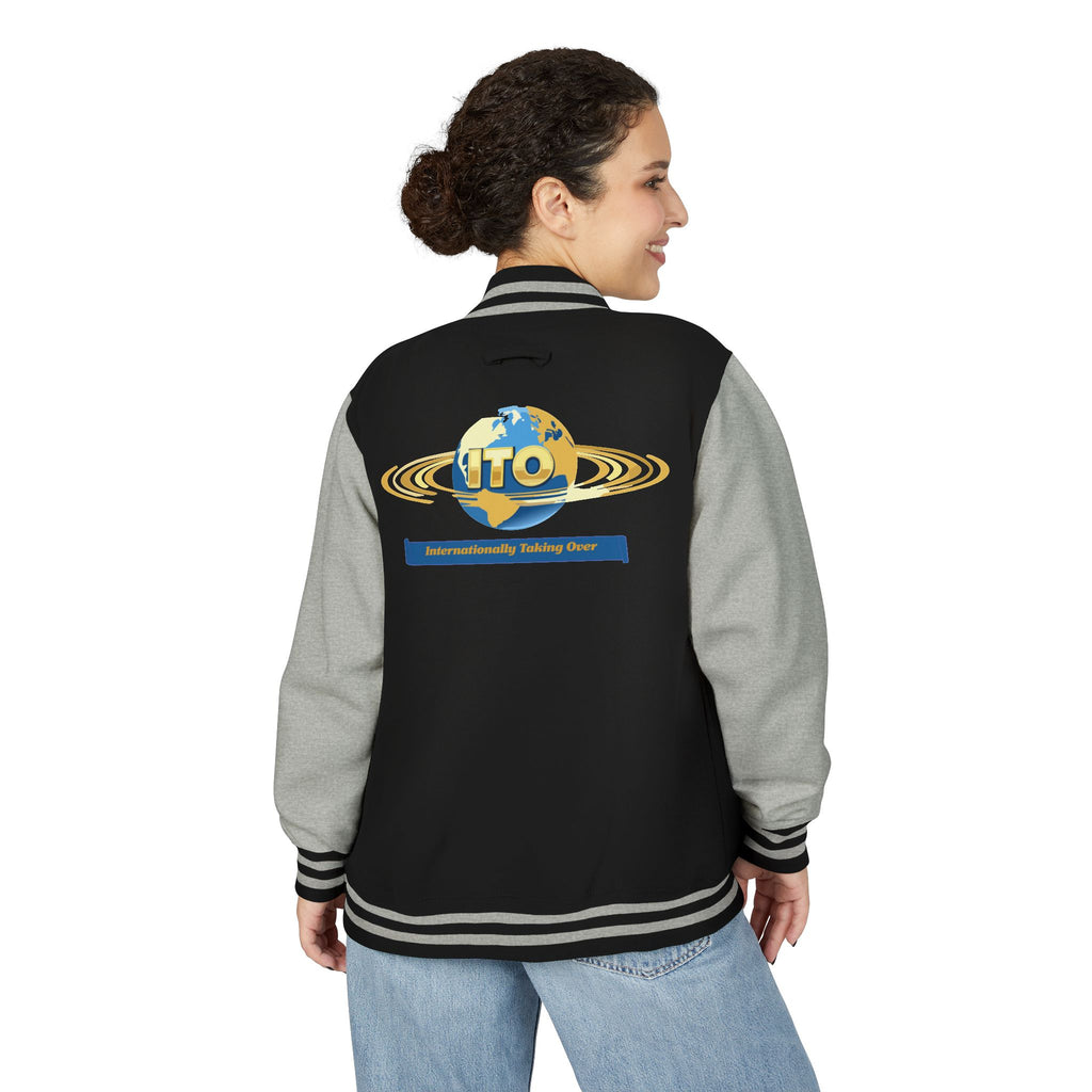 Letterman Jacket — UTO Interplanetary Travel Club Logo Varsity Jacket