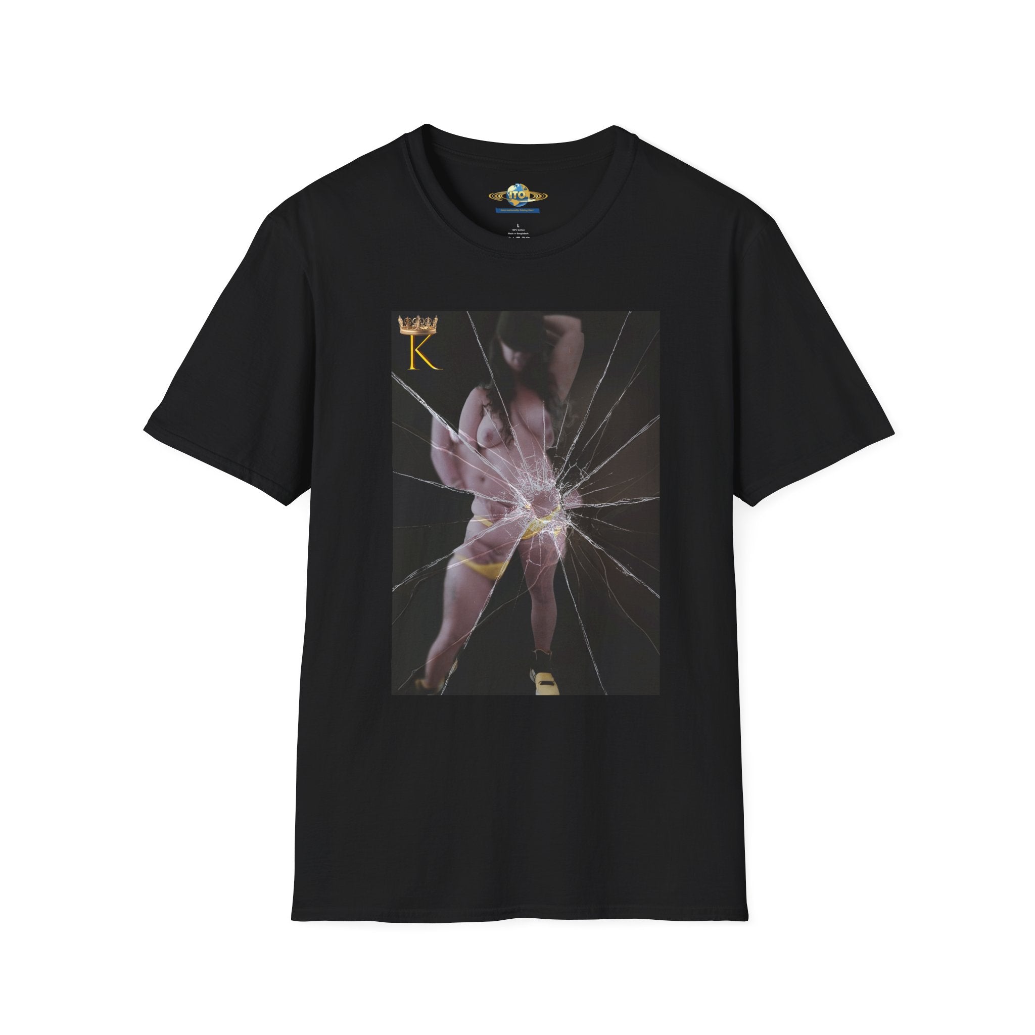 Graphic T-Shirt — Abstract Shattered Glass Nude Figure Art