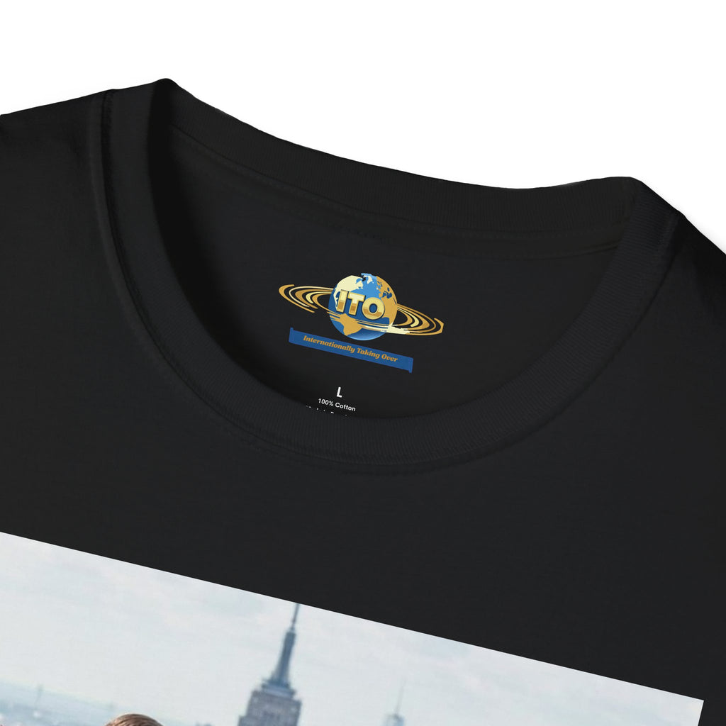 Superhero Team Photo T‑Shirt — Vintage City Rooftop Graphic Tee