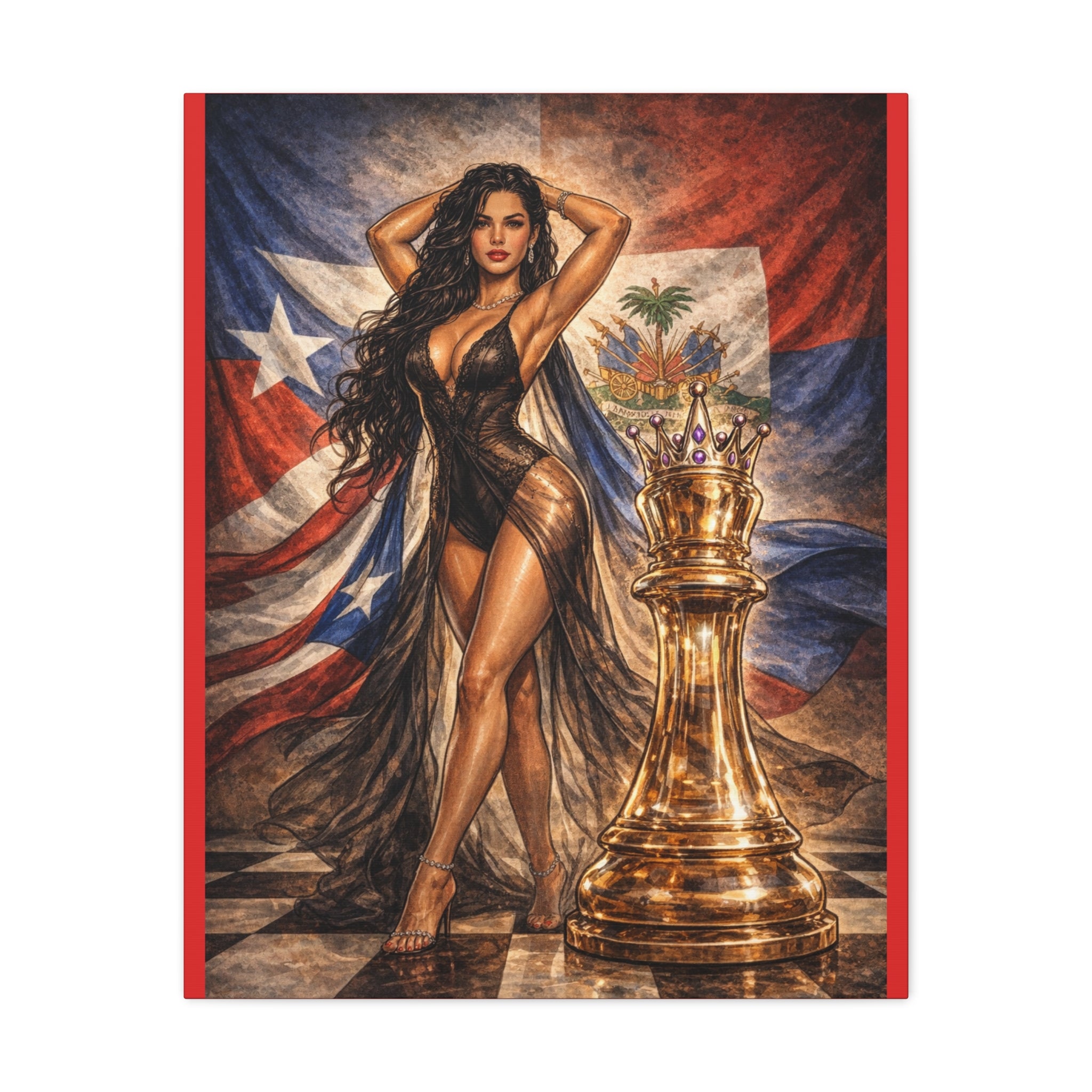 Dominican Queen Chess Canvas - Matte Stretched Wall Art