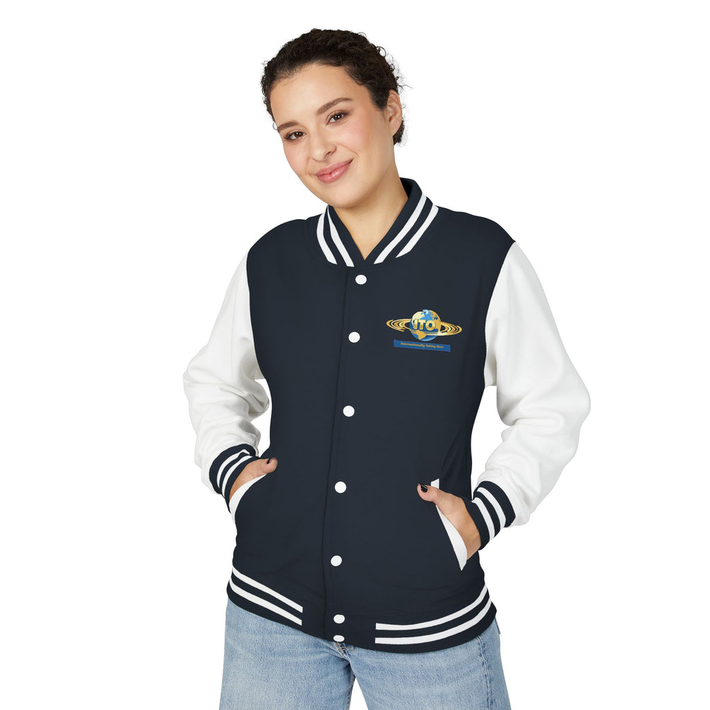 Letterman Jacket — UTO Interplanetary Travel Club Logo Varsity Jacket