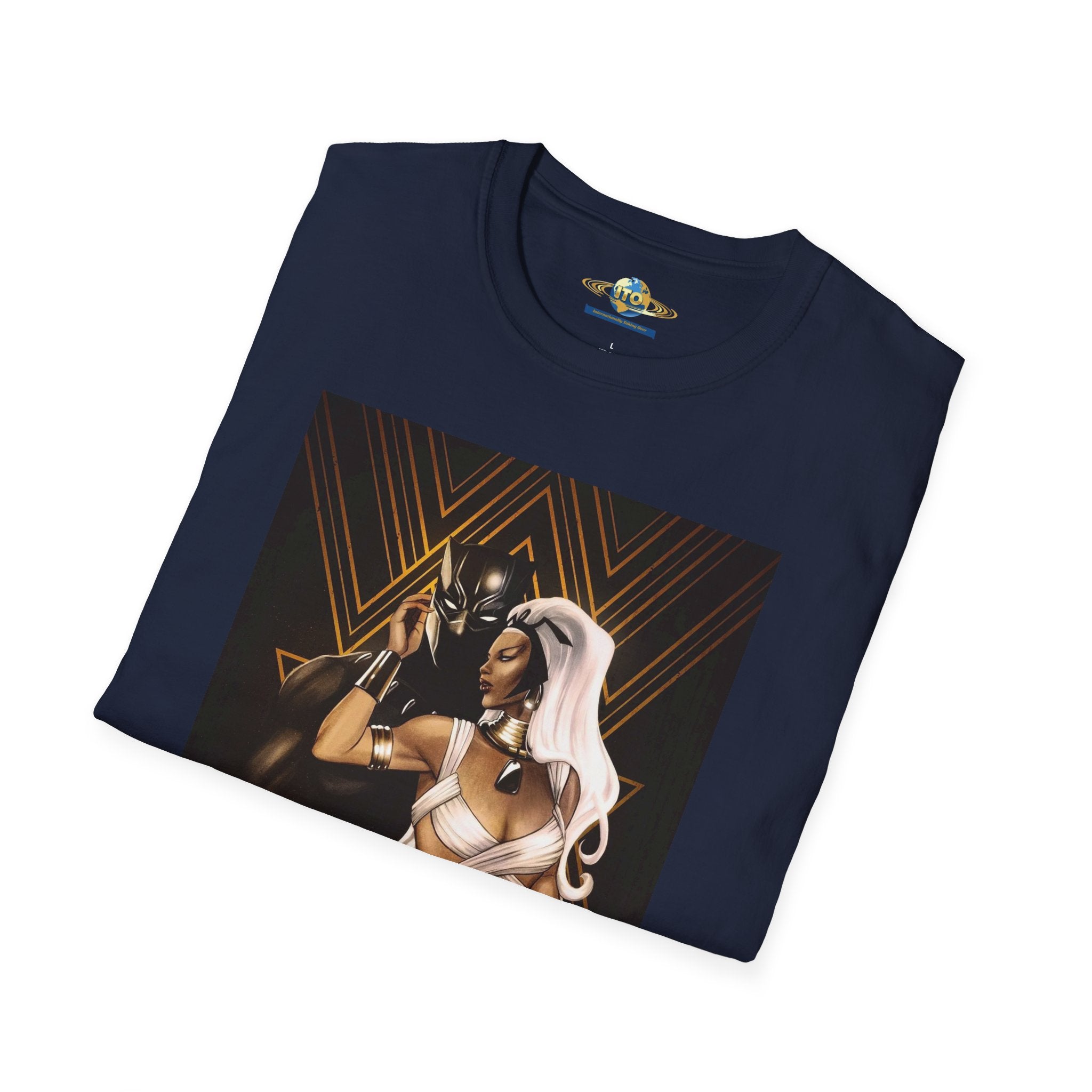 Black love Art T-Shirt — Gold Art Deco Oracle Illustration