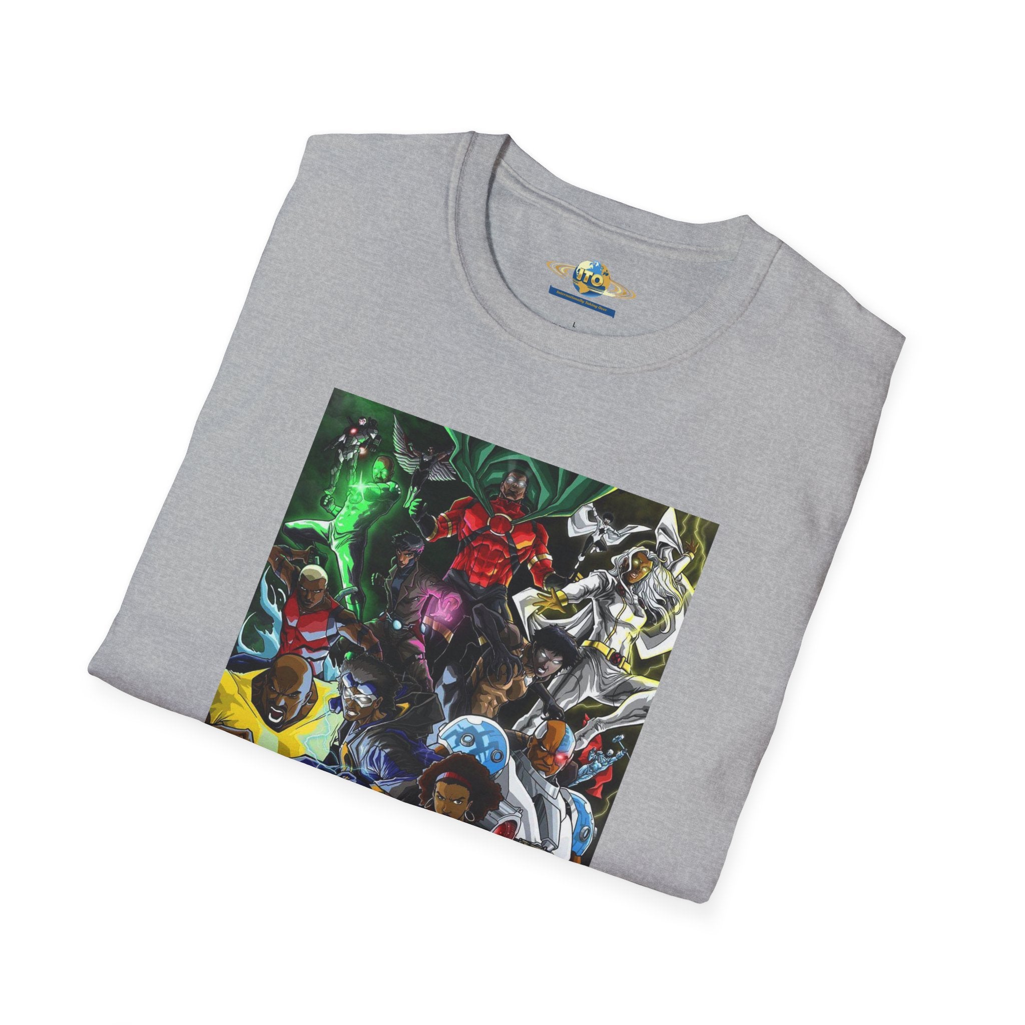 Anime Mecha Heroes T‑Shirt — Retro Sci‑Fi Robot Battle Graphic Tee