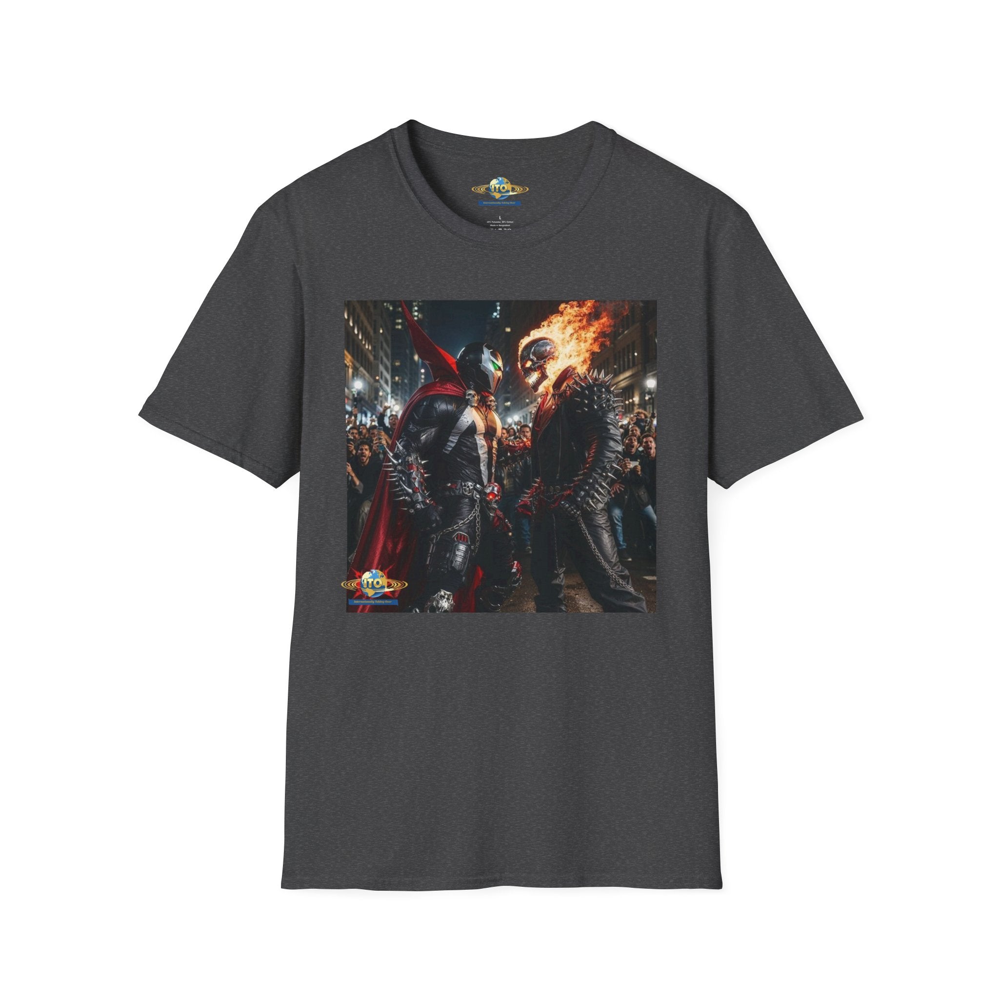 Ghost Rider vs. Mephisto Graphic T-Shirt — Fiery Superhero Battle Tee
