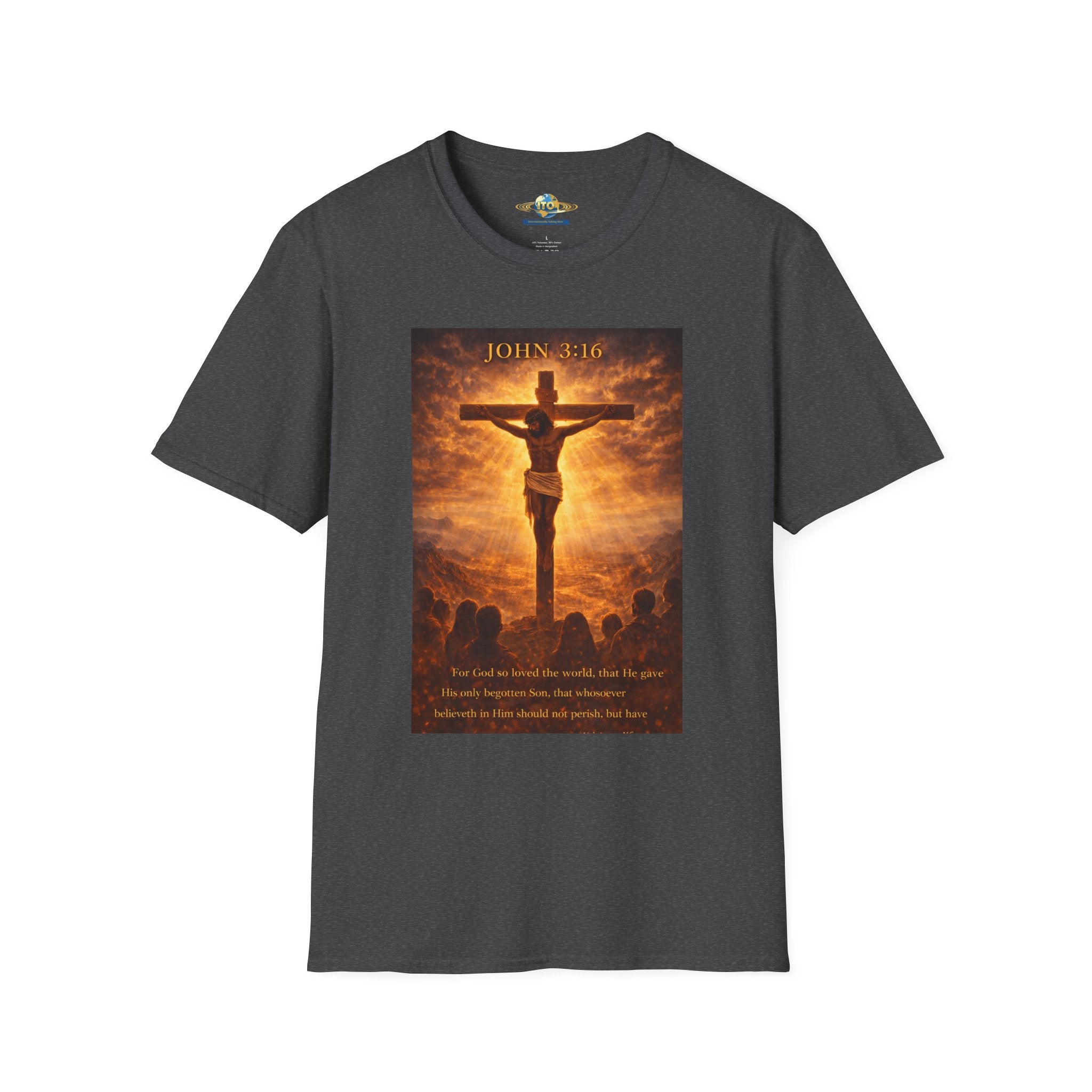 Crucifixion John 3:16 Christian T-Shirt — Inspirational Gospel Tee