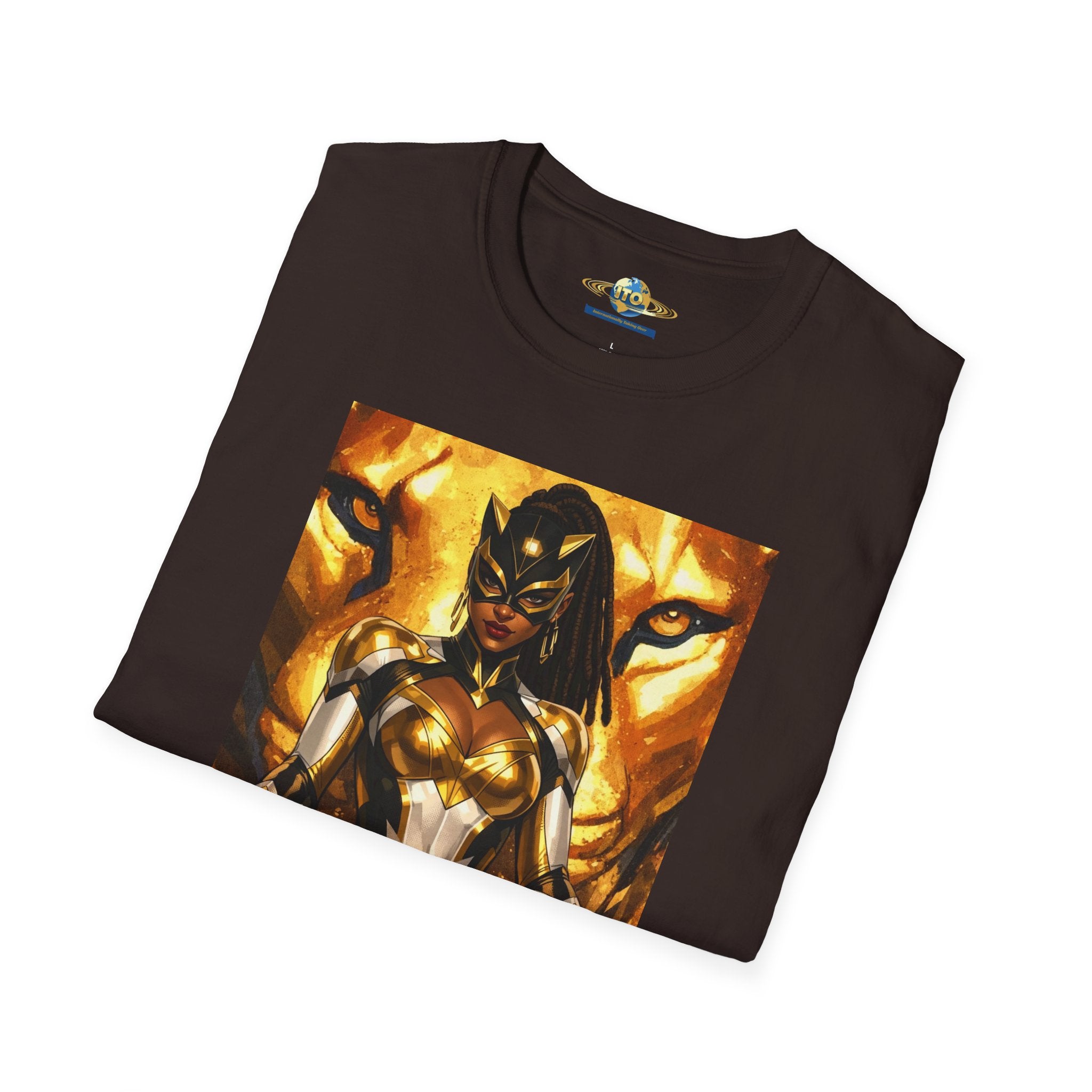 Black Panther-Inspired Graphic T-Shirt — Golden Warrior Marvel Art Tee